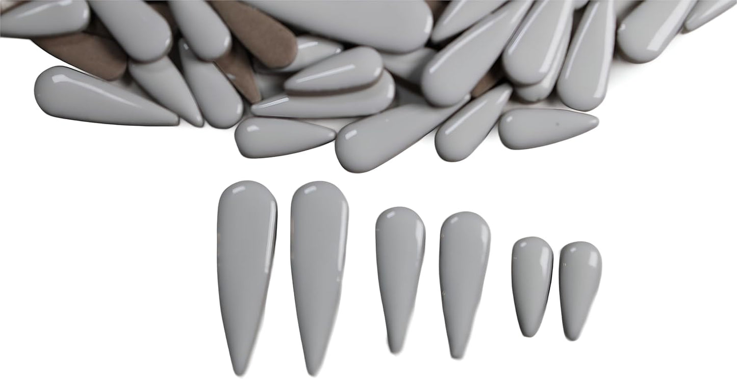 200g Petal Droplet Shaped Ceramic Mosaic Tiles for Crafts, Vibrant Colors, Ceramic Tiles for Mosaic Making Kits, DIY Arts and Crafts (White)