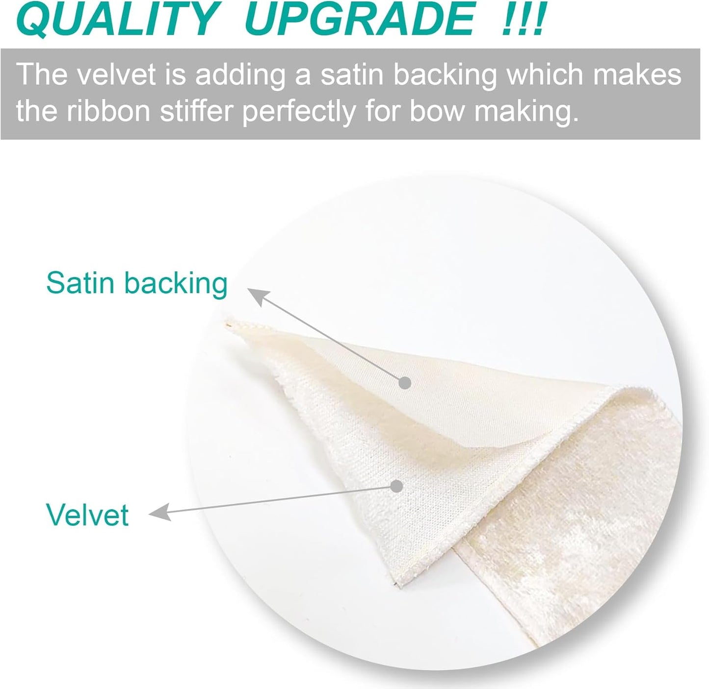 Ivory Velvet Ribbon 2.5 Inch x 10 Yards for Christmas Tree Topper Home Decoration Wreath Gift Wrapping DIY Craft