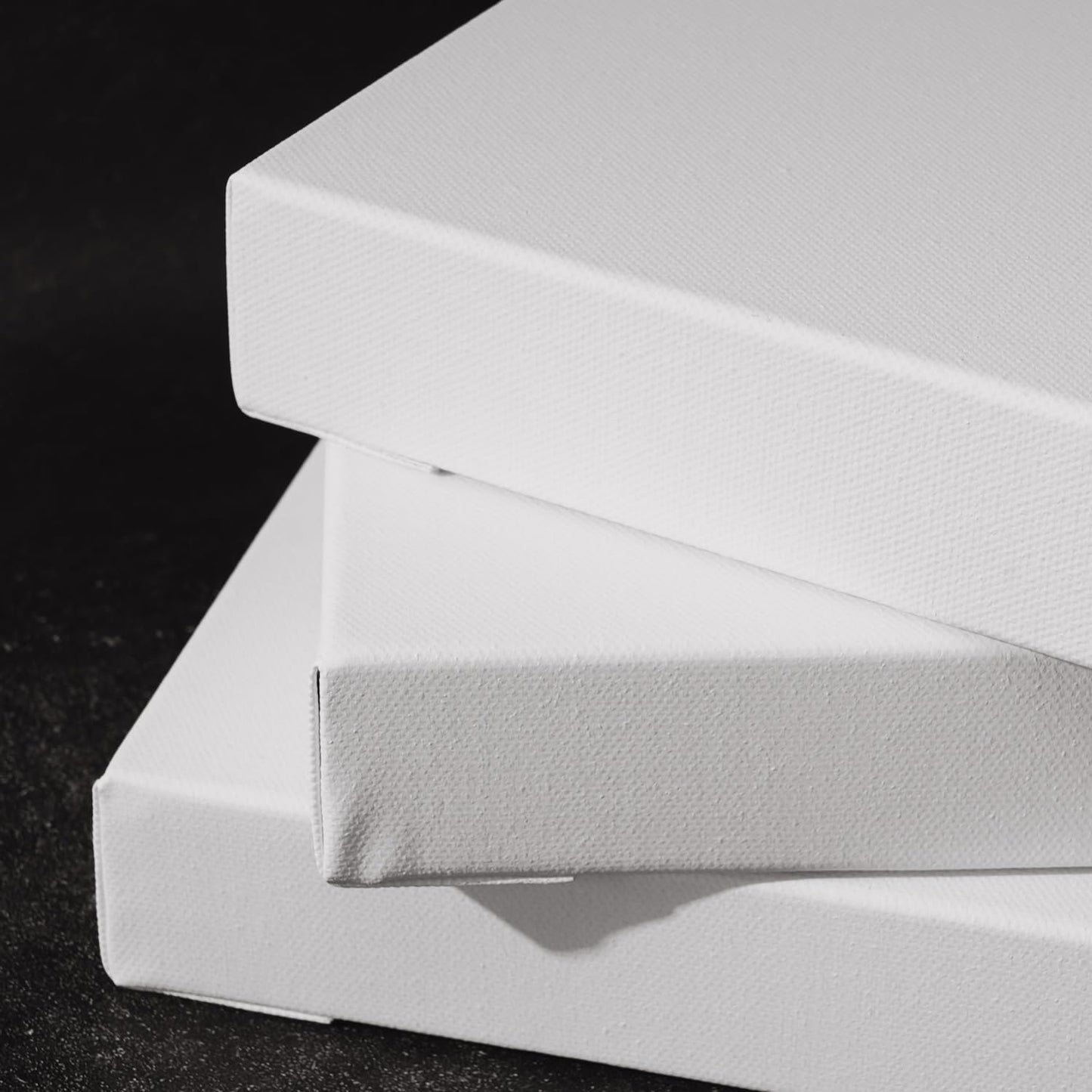 PHOENIX 6x6 Inch 4 Pack Gallery Canvas - Small Square 1.5 in Thick Canvases for Painting - Deep Edge 100% Cotton 11 Oz. Gesso Primed White Blank Professional Canvas Oil & Acrylic Paints