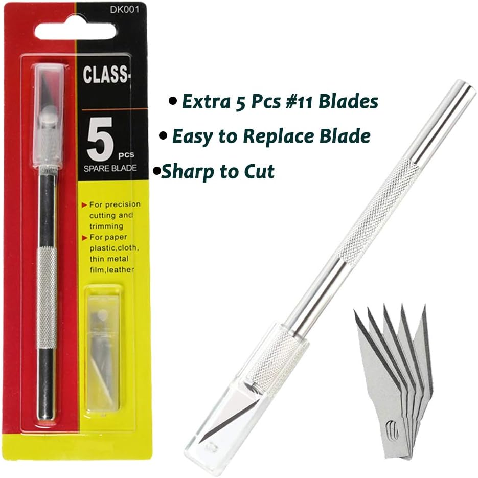 Self Healing Cutting Mat A5 Size with Art Craft Cutter Knives,Grey