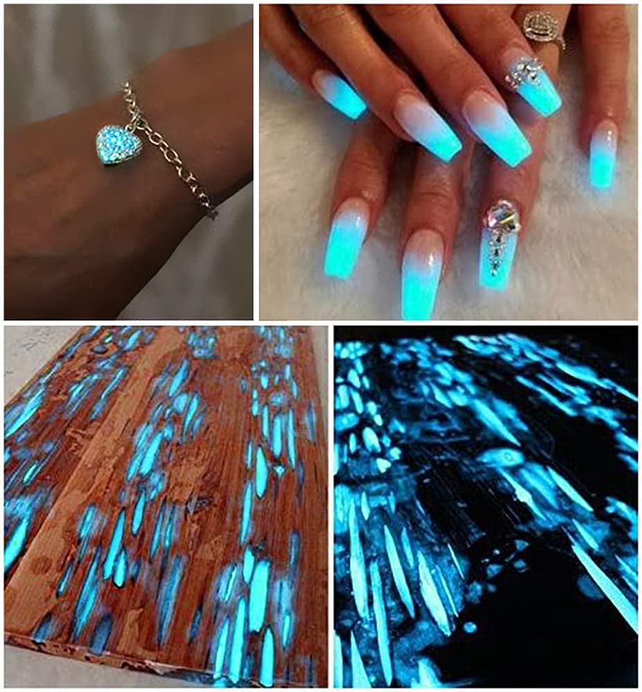 VViViD Aqua Glow In The Dark Pigment Powder 30g/1oz Packet (3 Pack)