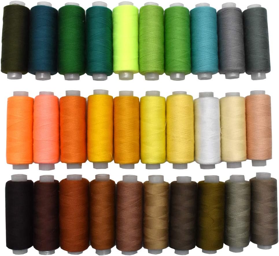 Sewing Thread 60 Colors Sewing Industrial Machine and Hand Stitching Cotton Sewing Thread (60 Color)