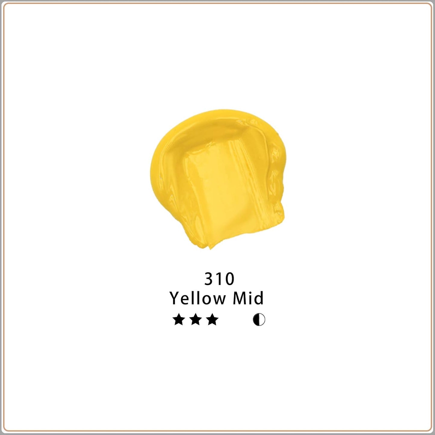 Artecho Yellow Acrylic Paint, Yellow Mid Paint (120ml / 4.05oz) Tubes, Art Craft Paints for Canvas, Rock, Stone, Wood, Fabric, Art Supplies