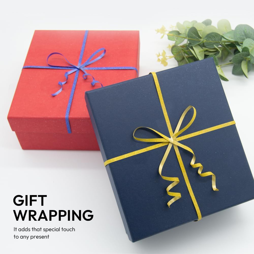 Black Glitter Curling Ribbon, 1/5" Wide x 500 Yards Christmas Curling Ribbons for Gift Wrapping, Party Decoration, Balloon String, Crafting, Balloon Ribbons for Florist Flower (1 Roll)