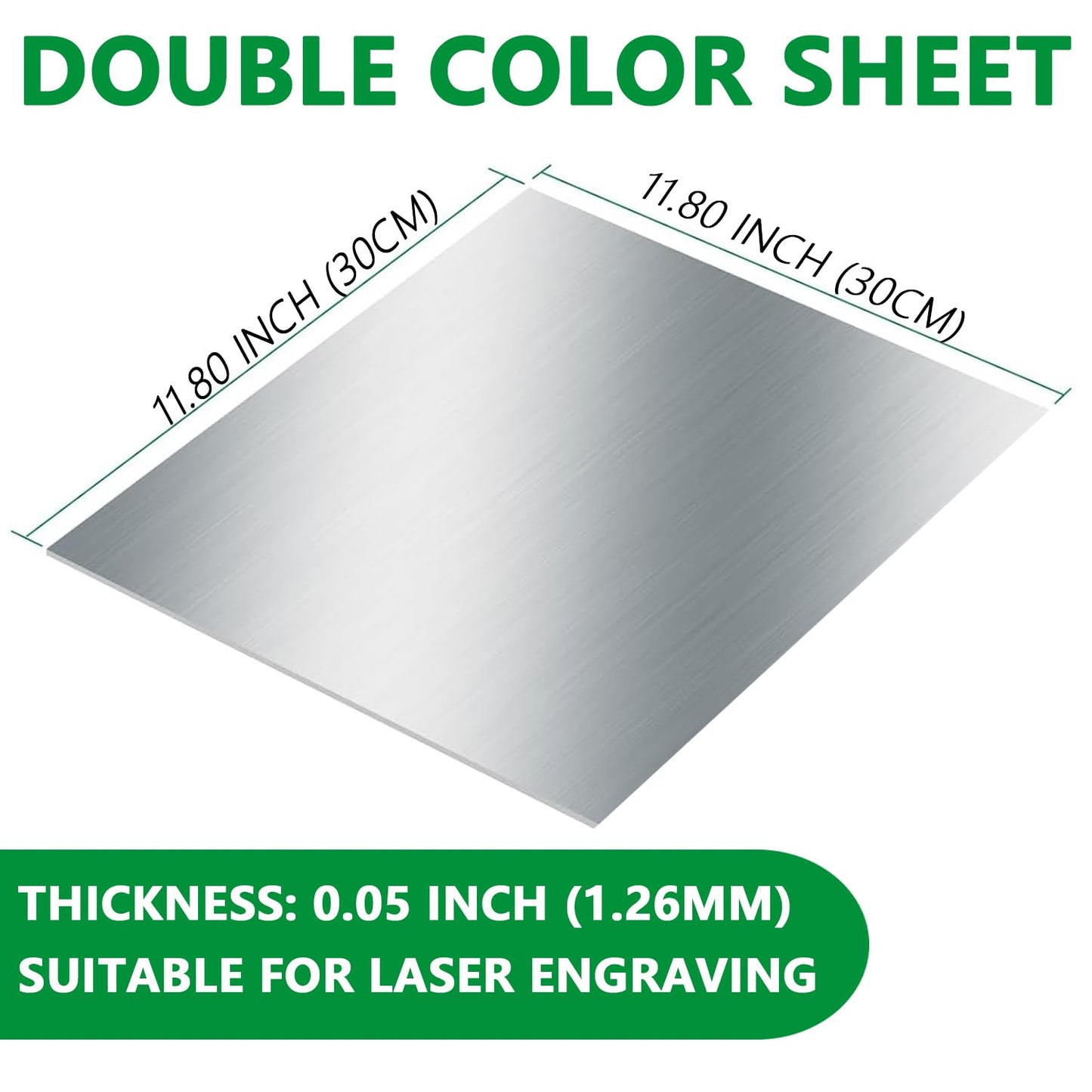 Laser Engraving Double Color ABS Plastic Sheet, Two-Tone Laserable Engraving Plastic Sheets for Name Badge, Office Label, Laser Artistic Product,Size 11.8" x 11.8",5 Pieces&5 Colors,Combo A