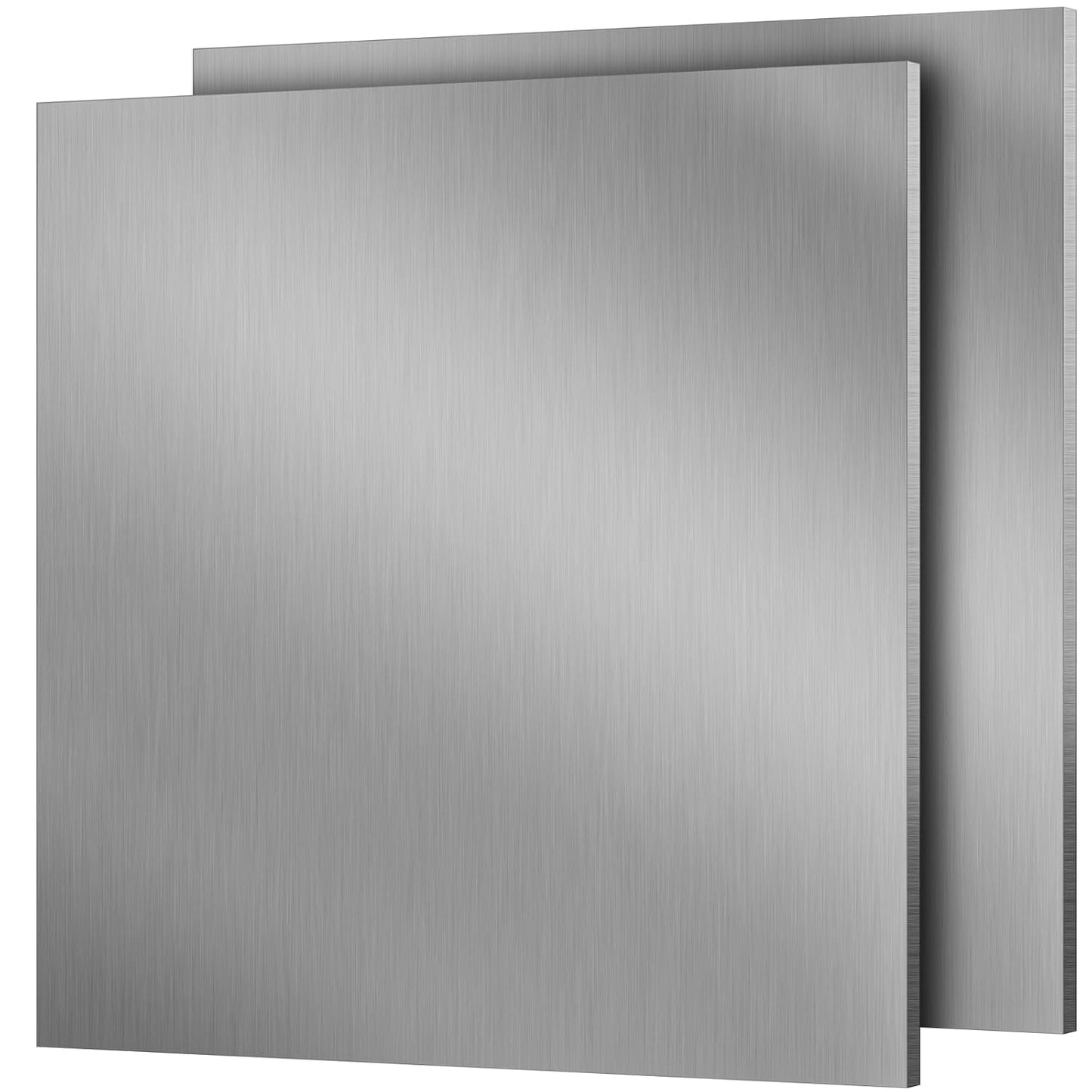 2 Pcs 6061 Aluminum Sheet Metal with Protective Film 12 x 12 x 3/8 Inches Flat Plain Plate Heavy Duty Metal Sheets for Crafting Aluminum Square Panel for Industrial