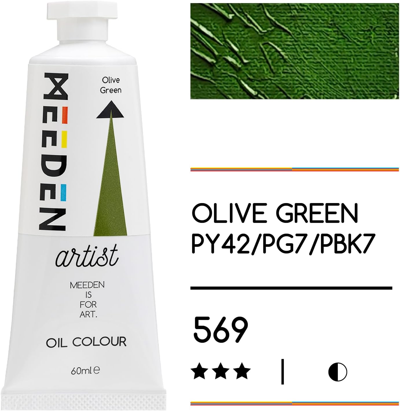 MEEDEN Artist Grade Oil Paint: Olive Green - 60ml/2oz Tube - Professional Art Paints for Canvas Painting