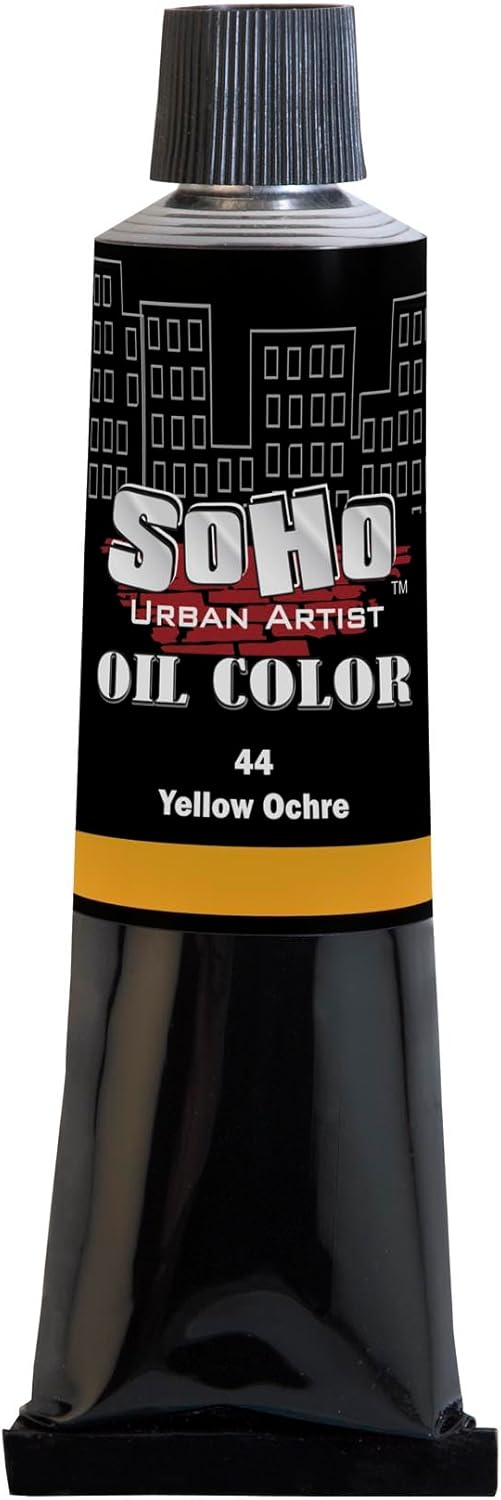 Soho Urban Artist Oil Paint - Yellow Ochre, 170 ml Tube - Best Valued Oil Colors for Painting, Excellent Pigment Load