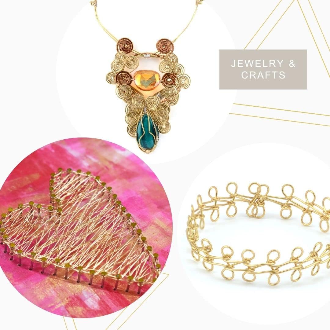 Artistic Wire, 24 Gauge Tarnish Resistant Brass Craft Wire, 205 ft