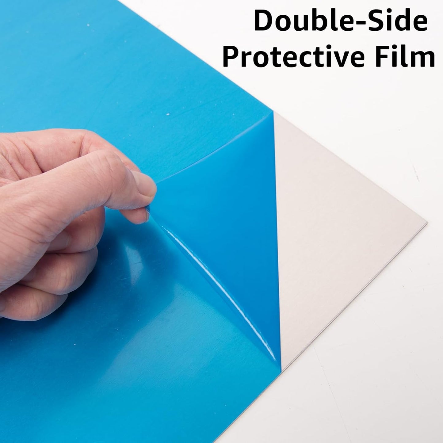 2 Pack 6061 T651 Aluminum Sheet Metal 6" x 12" x 1/16" (0.06") Rectangle Metal Plate Covered with Protective Film, 1.5mm Flat Aluminum Plate for Crafting and Industry