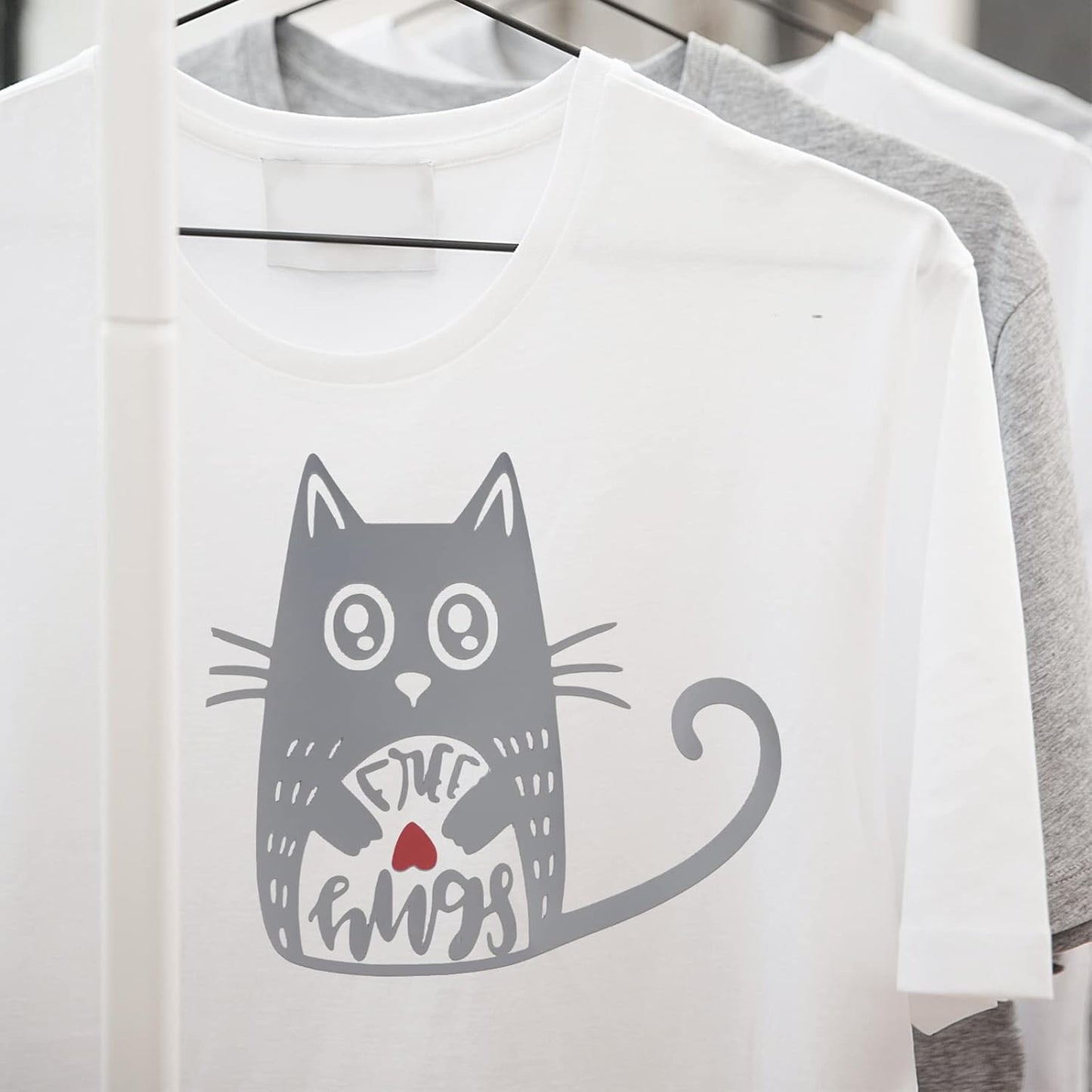 VINYL FROG Heat Transfer Vinyl Roll HTV Vinyl - 12" x12ft Grey Iron on Vinyl for T-Shirts, Heat Press Vinyl for DIY Craft Designs (Grey)