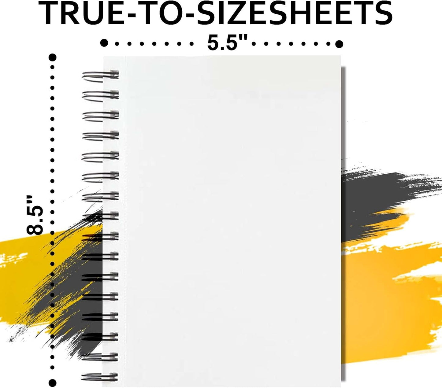 JOY SPOT! 5.5x8.5 Inch Sketch Book, Pack of 2, 200 Sheets (68 lb/100gsm), Spiral Bound Artist Sketch Pad for Artist Pro & Amateurs | Marker Art, Colored Pencil, Charcoal for Sketching