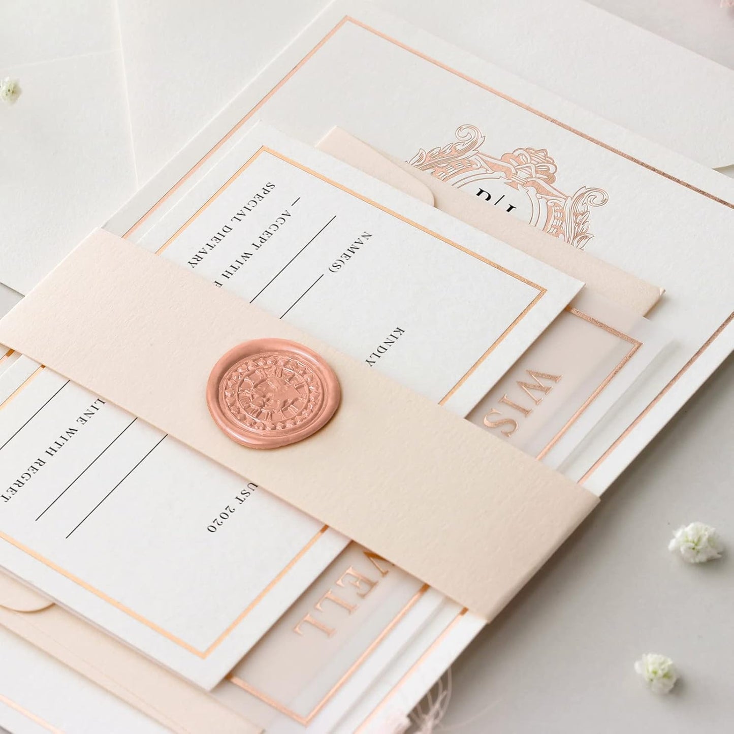 Glue Gun Sealing Wax Sticks for Wax Seal Stamp - Metallic Rose Pink, Great for Wedding Invitations, Cards Envelopes, Snail Mails, Wine Packages, Christmas Gift Ideas, Pack of 10