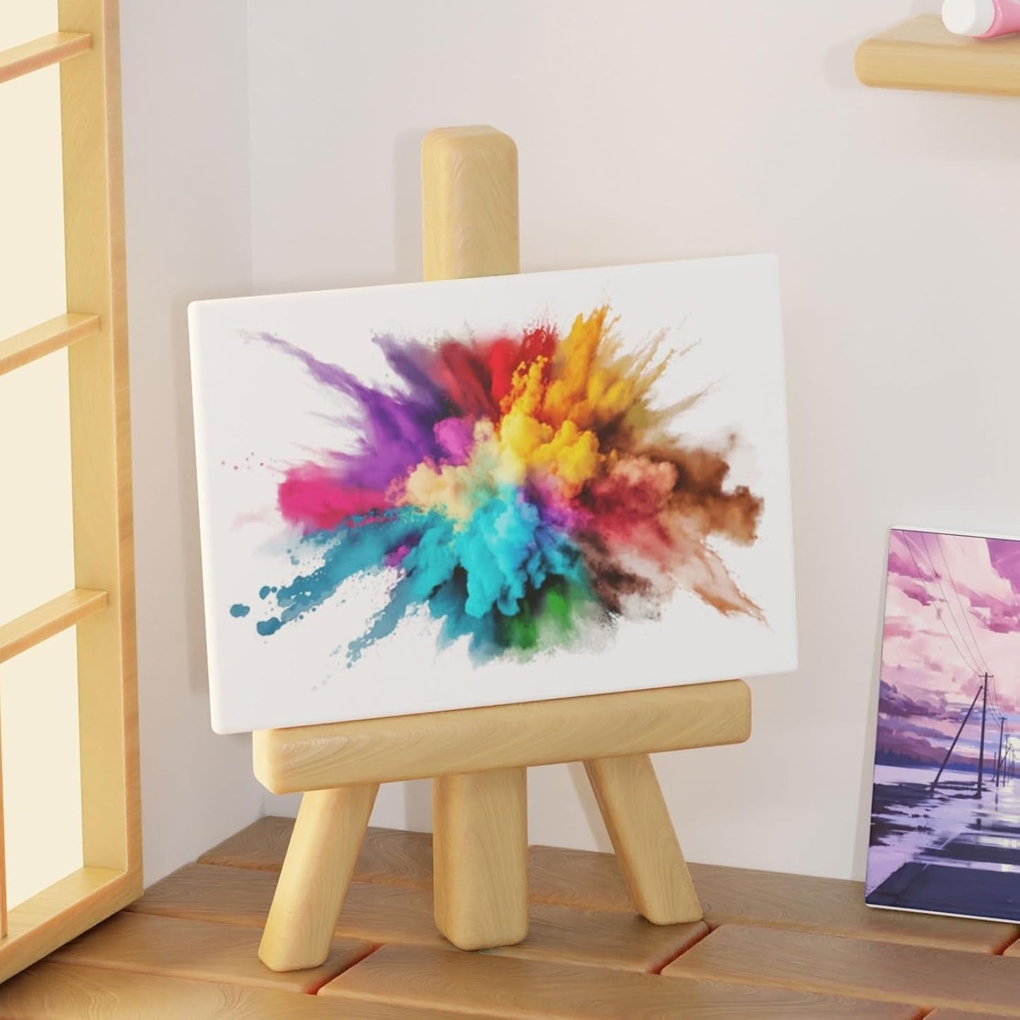 PATIKIL 6x6 Canvas Boards for Painting, 6 Pack 100% Cotton Square Triple Primed Stretched Blank Art Canvas Panel Bulk Thin for Acrylic, Oil, Tempera Paints, White