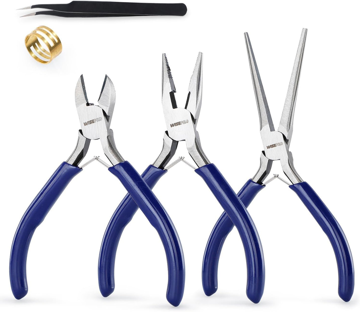 3 PCS Mini Pliers Set, Jewelry Pliers Kit with Needle Nose, Diagonal and Long Nose, Small Plier Tool for Jewelry Making, DIY Crafts, Beading and Electronic Repair