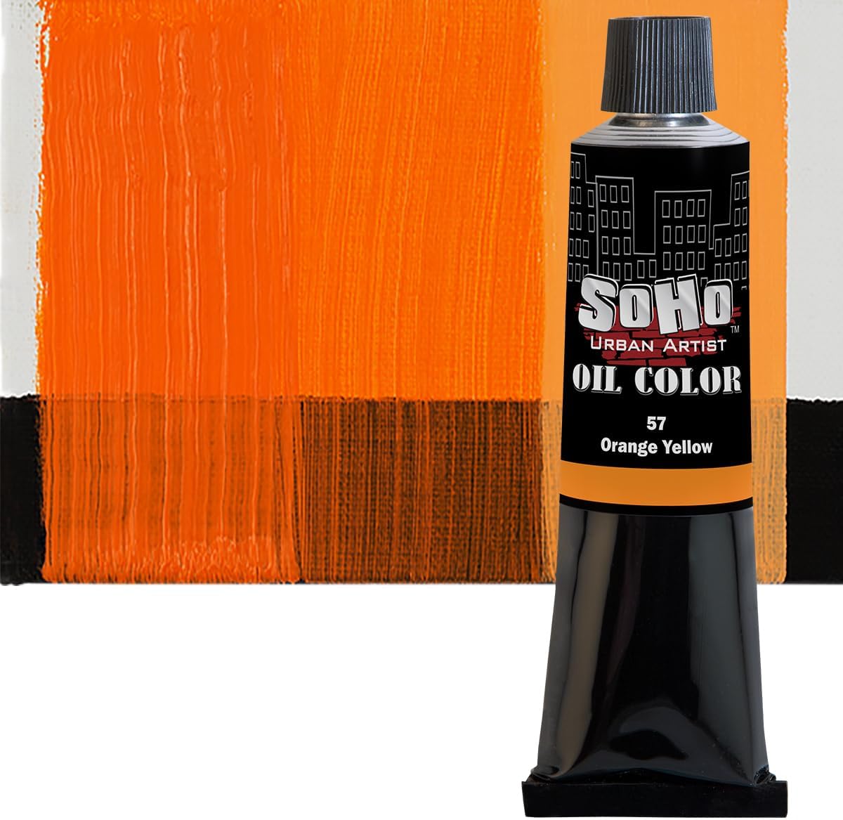 Soho Urban Artist Oil Paint - Orange Yellow, 170 ml Tube - Best Valued Oil Colors for Painting, Excellent Pigment Load