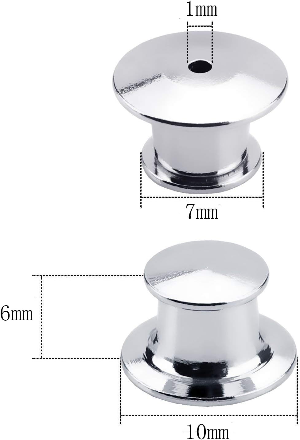 E-lishine 50 Pcs Metal Pin Backs Locking Pin Keepers No Tool Required，Locking Clasp with Storage Case