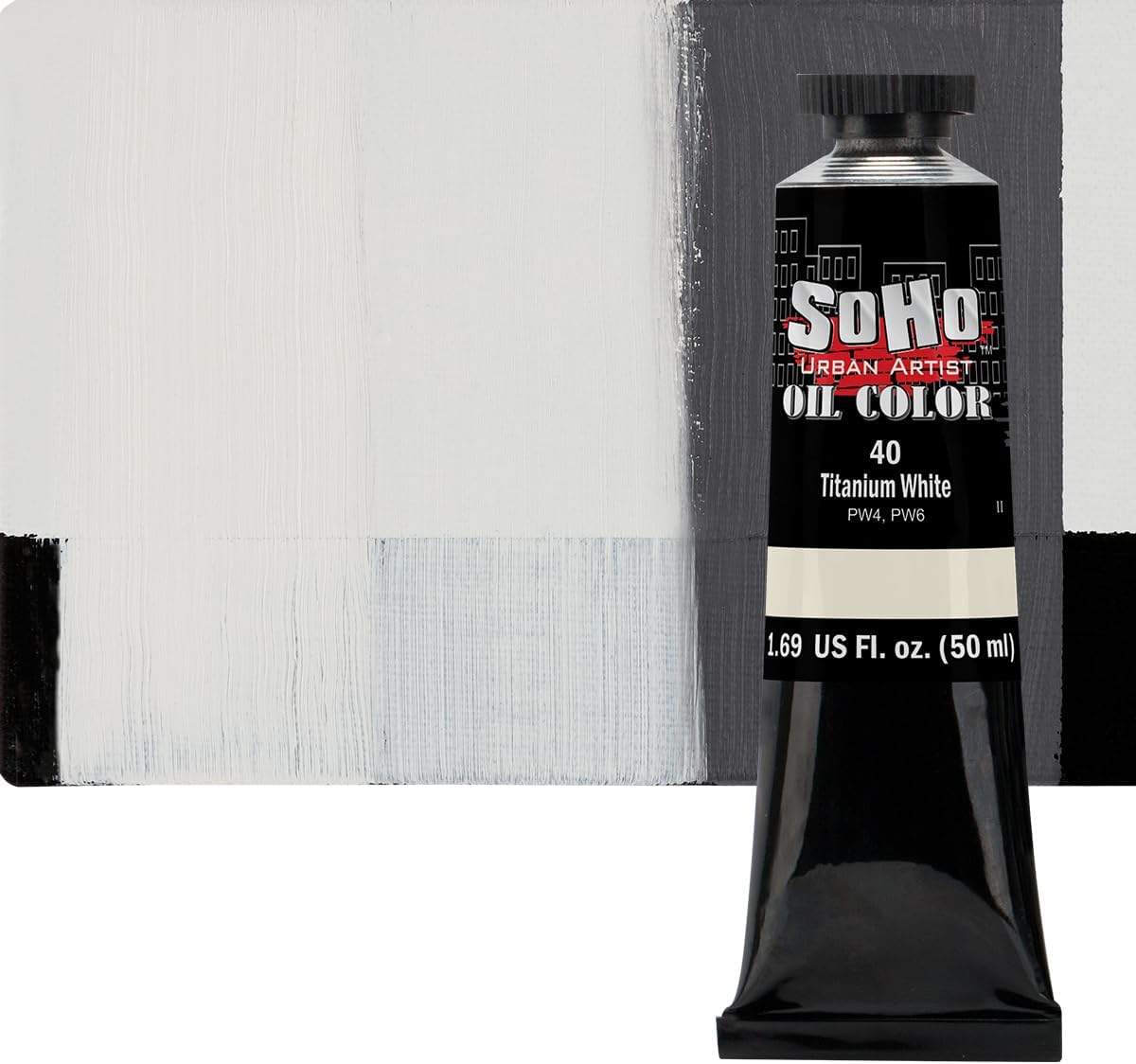 Soho Urban Artist Oil Paint - Titanium White, 50 ml Tube - Best Valued Oil Colors for Painting, Excellent Pigment Load