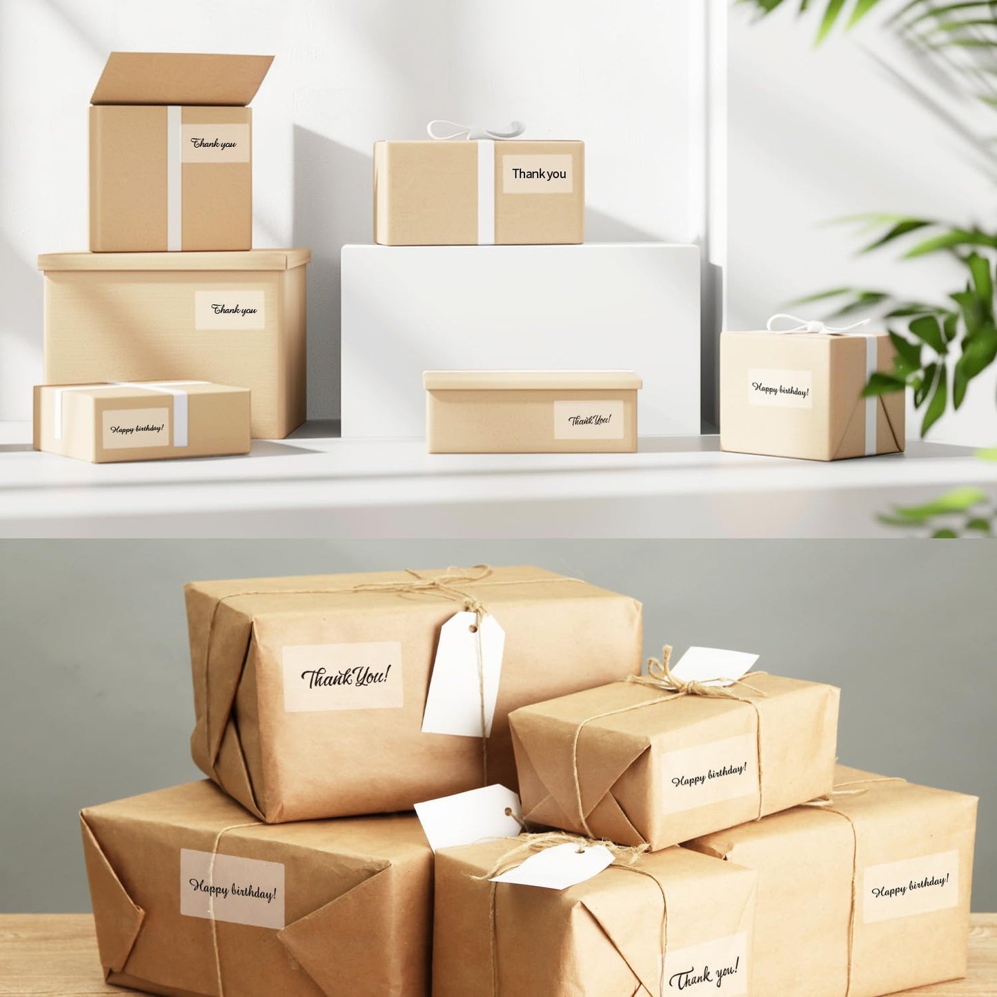 Transparent Clear Thermal Labels, 2 x 1 Inch Printable Transparent Stickers for Small Businesses, Logo Design- Self-Adhesive Direct Thermal Labels- 200 Sheets