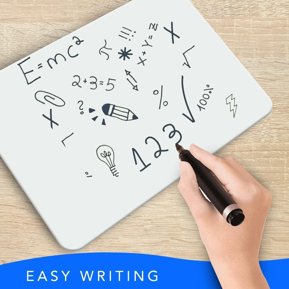 Small White Board, 9 x 12 Double Sided Dry Erase Lapboard for Kids, Office and Classroom