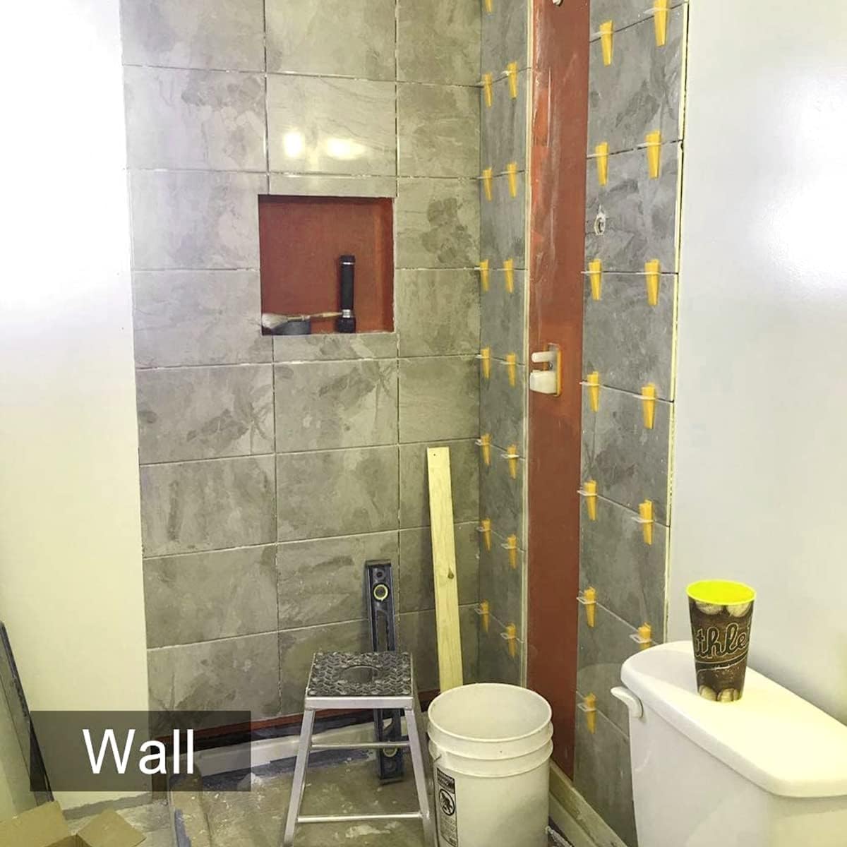 DGSL Tile Leveling System with Plier - 1200-Piece Spacers Clips and 300-Piece Reusable Wedges Tools Set for Stone Installation 1/16 Inch