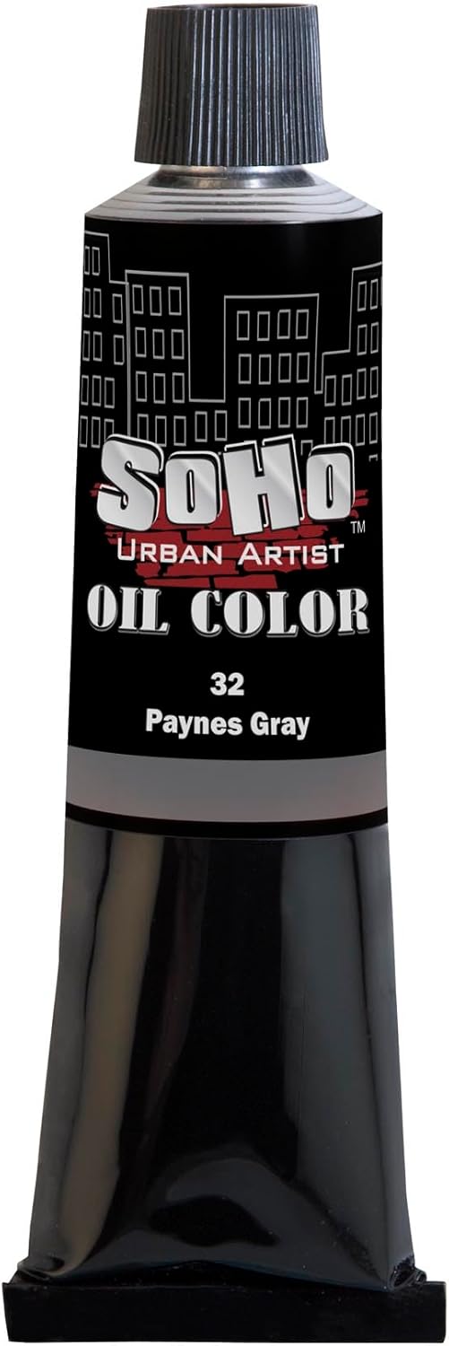 Soho Urban Artist Oil Paint - Payne' Grey, 170 ml Tube - Best Valued Oil Colors for Painting, Excellent Pigment Load