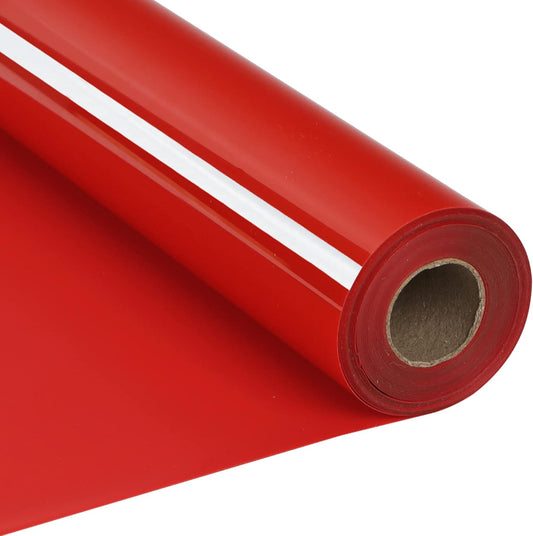 RENLITONG Red Iron on Vinyl 12Inch by 20ft Roll HTV Heat Transfer Vinyl for T-Shirt HTV Rolls for All Cutter Machine - Easy to Cut & Weed for Heat Transfer Design