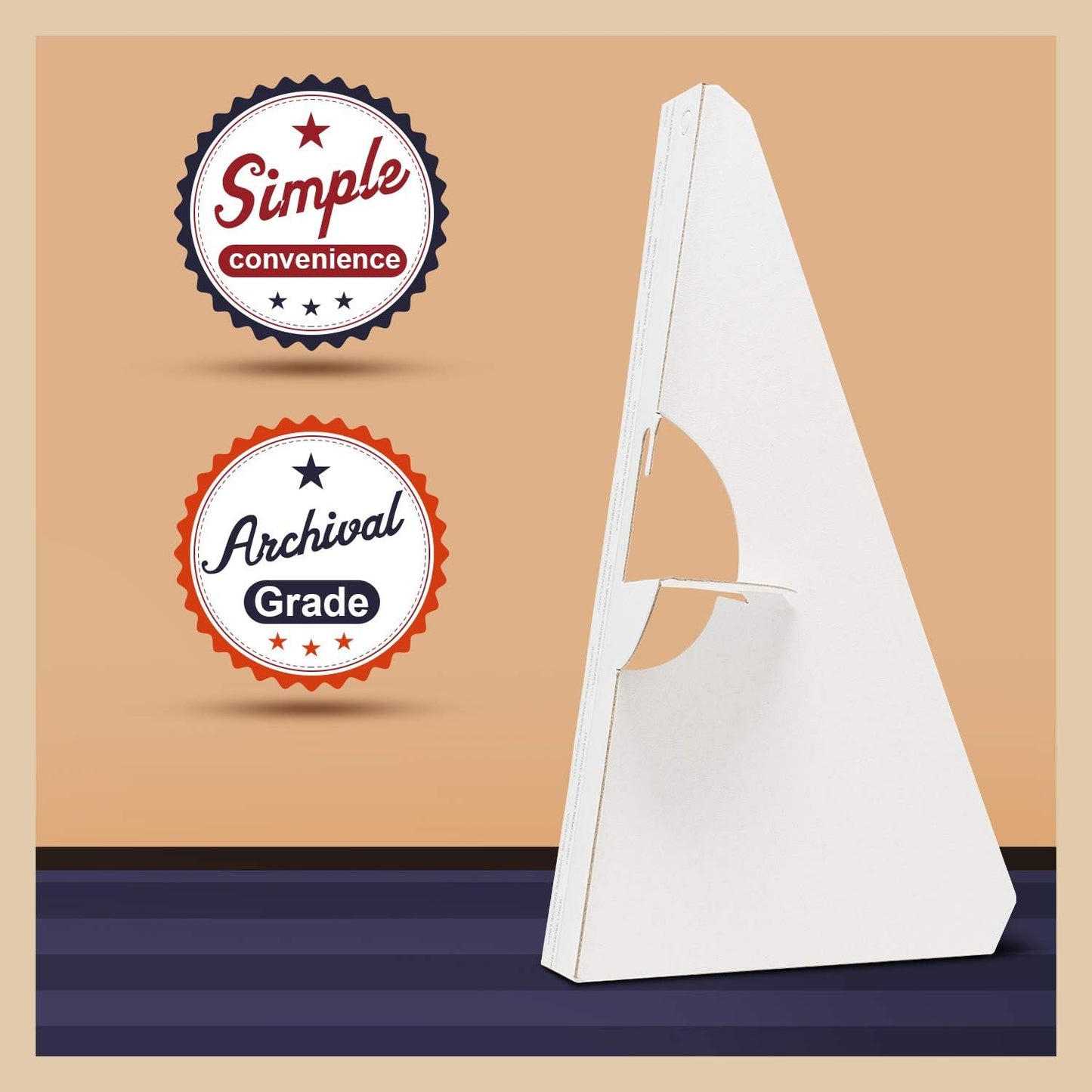 Golden State Art, 12 Inch Self Stick Easel Back, Cardboard Stand, Single Wing, Archival Quality, Display Posters Pictures Brochures, Easy and Fast Application (Pack of 50) White, Made in USA