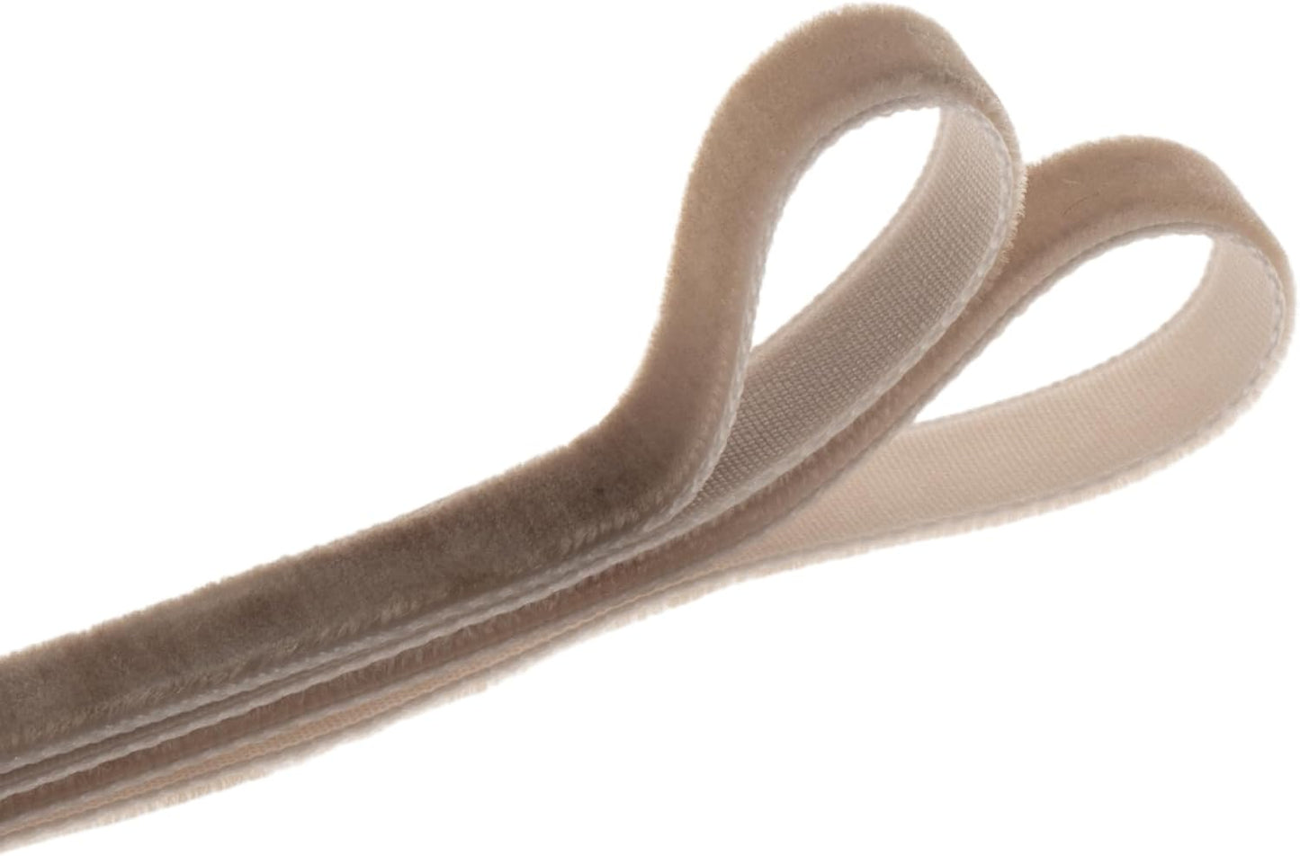 Vintage Camel Velvet Ribbon Christmas Ribbon for Gift Wrapping Crafts Christmas Tree Ornaments Garland Decorations, 3/8 Inch X 25Yd