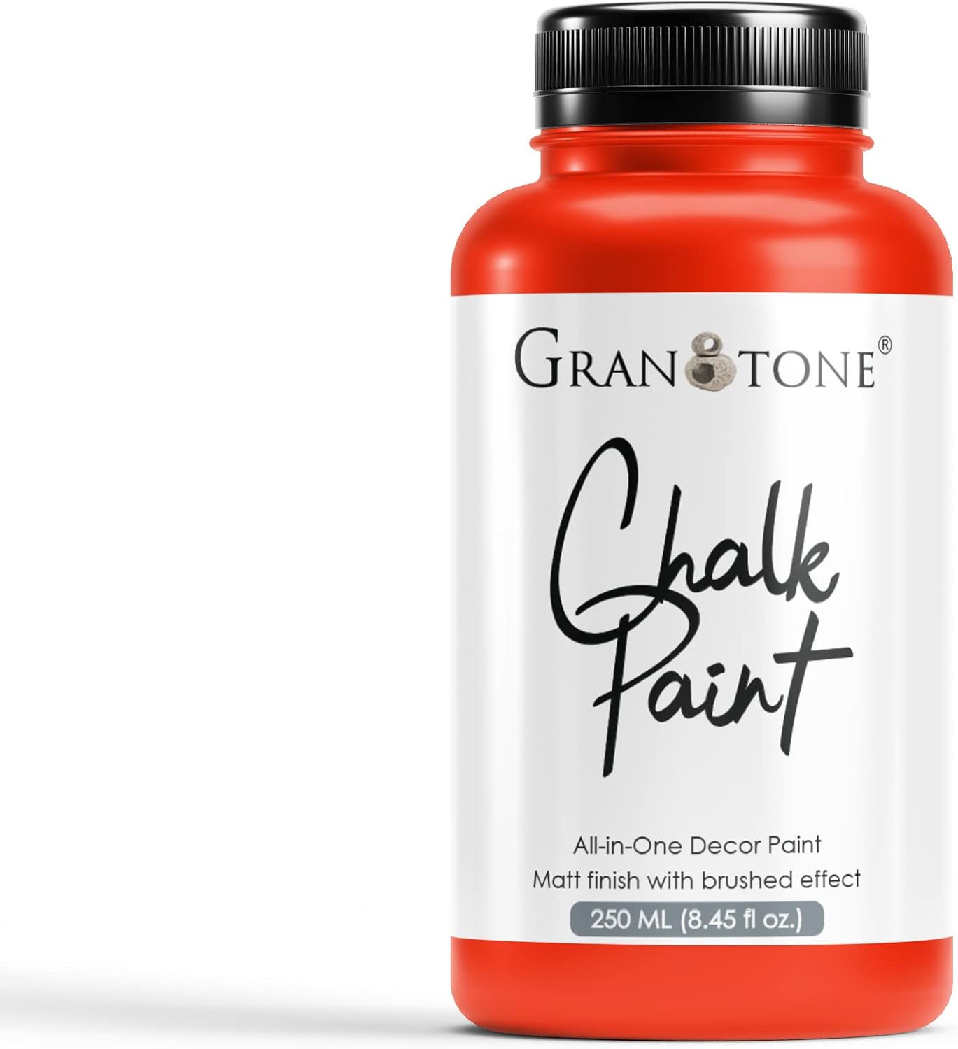 GRANOTONE Chalk Paint for Furniture | Matt-Finish Water-Based Acrylic Paint for Wood, Walls, Metal, Glass, Paper, Fabric Canvas | Maximum Coverage Chalk Paint for Kids & Adults, 120 Ml (RED)