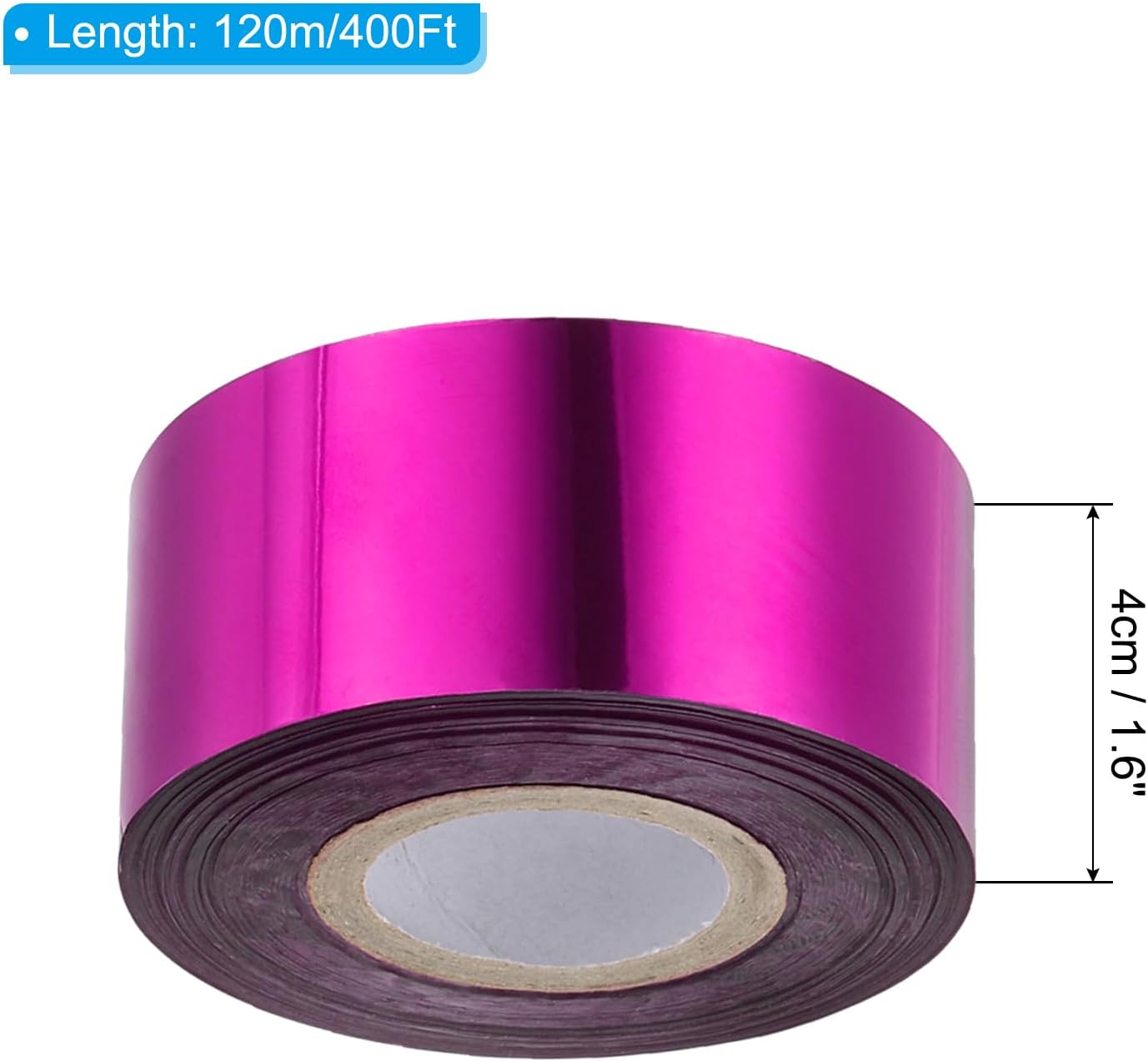 PATIKIL 1.6"x400Ft Hot Stamping Foil Paper,Heat Transfer Hot Stamping Paper Foil Roll for Leather DIY Logo Decor Craft Gift Card Package Scrapbook,Purple