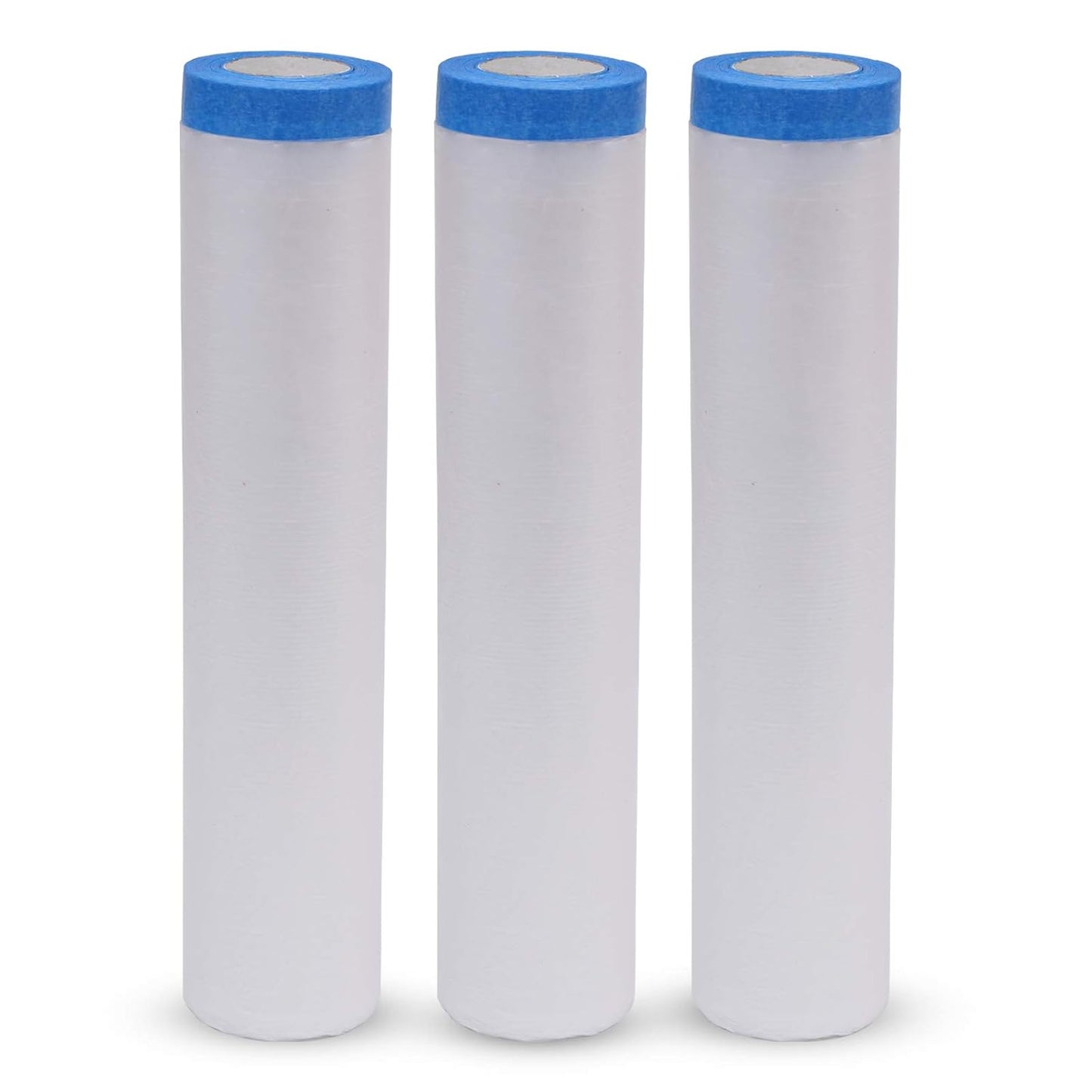 VECOPE 3-Piece Set,Pre- Masking Film Protection Covering Cloth Tape | for Automotive Covering Painting Paint Masking (9.2-Feet X 65 Feet)