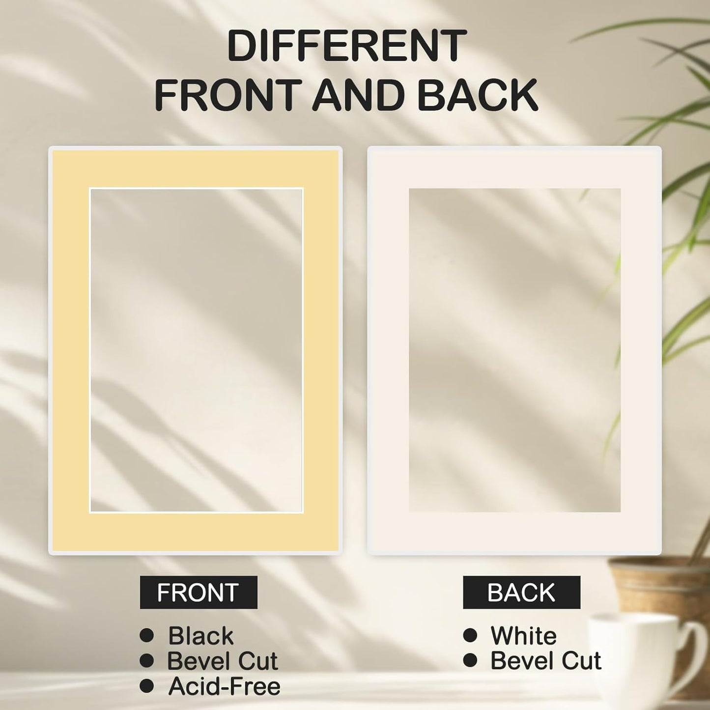 15 Pack 5x7 Picture Mats, Mixed Colors Frame Mattes for 4x6 Pictures Photo Frame Mat Core Bevel Cut Mat Board Show Kit for Photos, Prints, Artworks