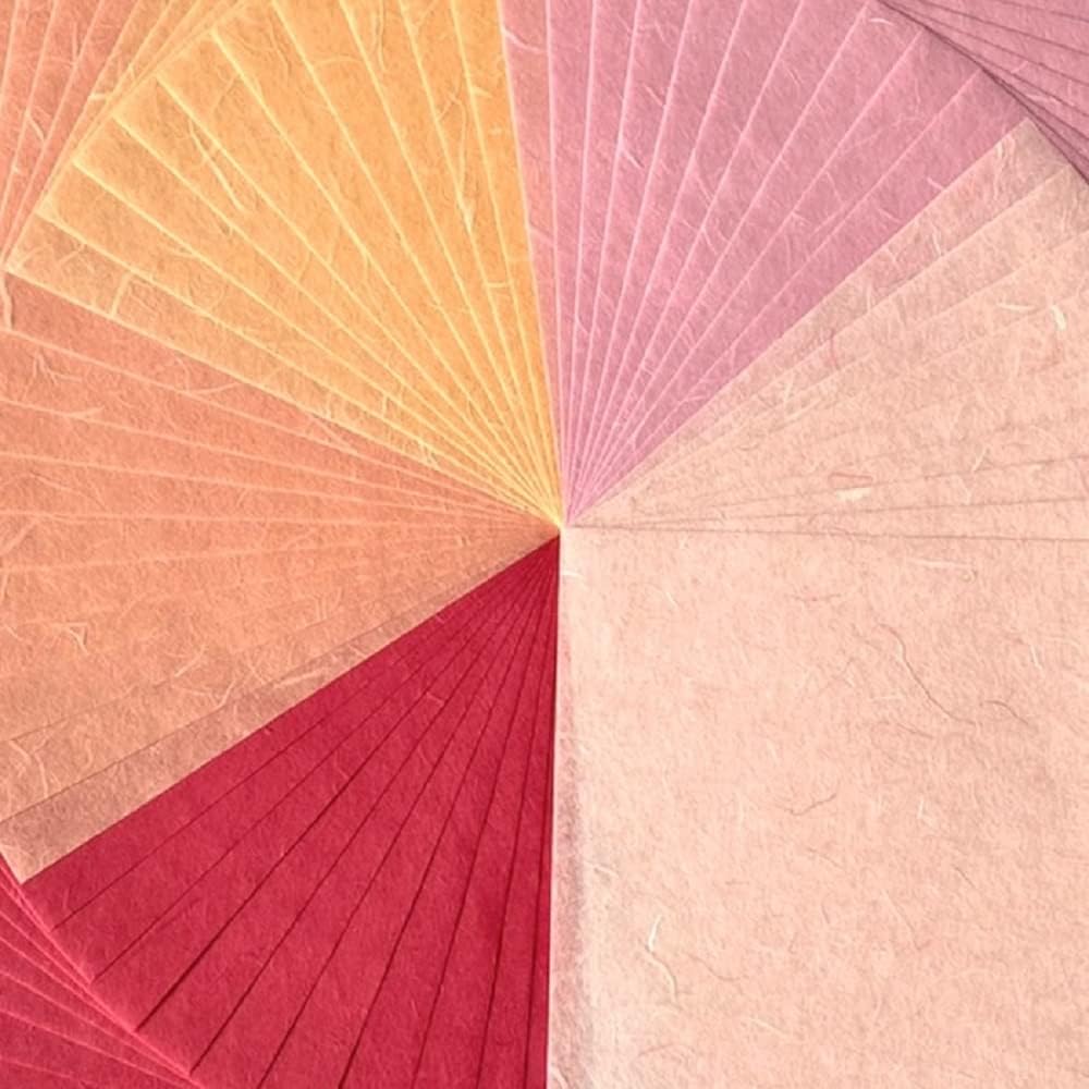 50 Sheets 6 x 6 Inches Natural Fiber Mulberry paper Sheets Square Origami Paper Arts Folding Craft, Decoration Paper, Square Folding Paper for DIY Crafts (Wedding Tone, 6x6 Inch)