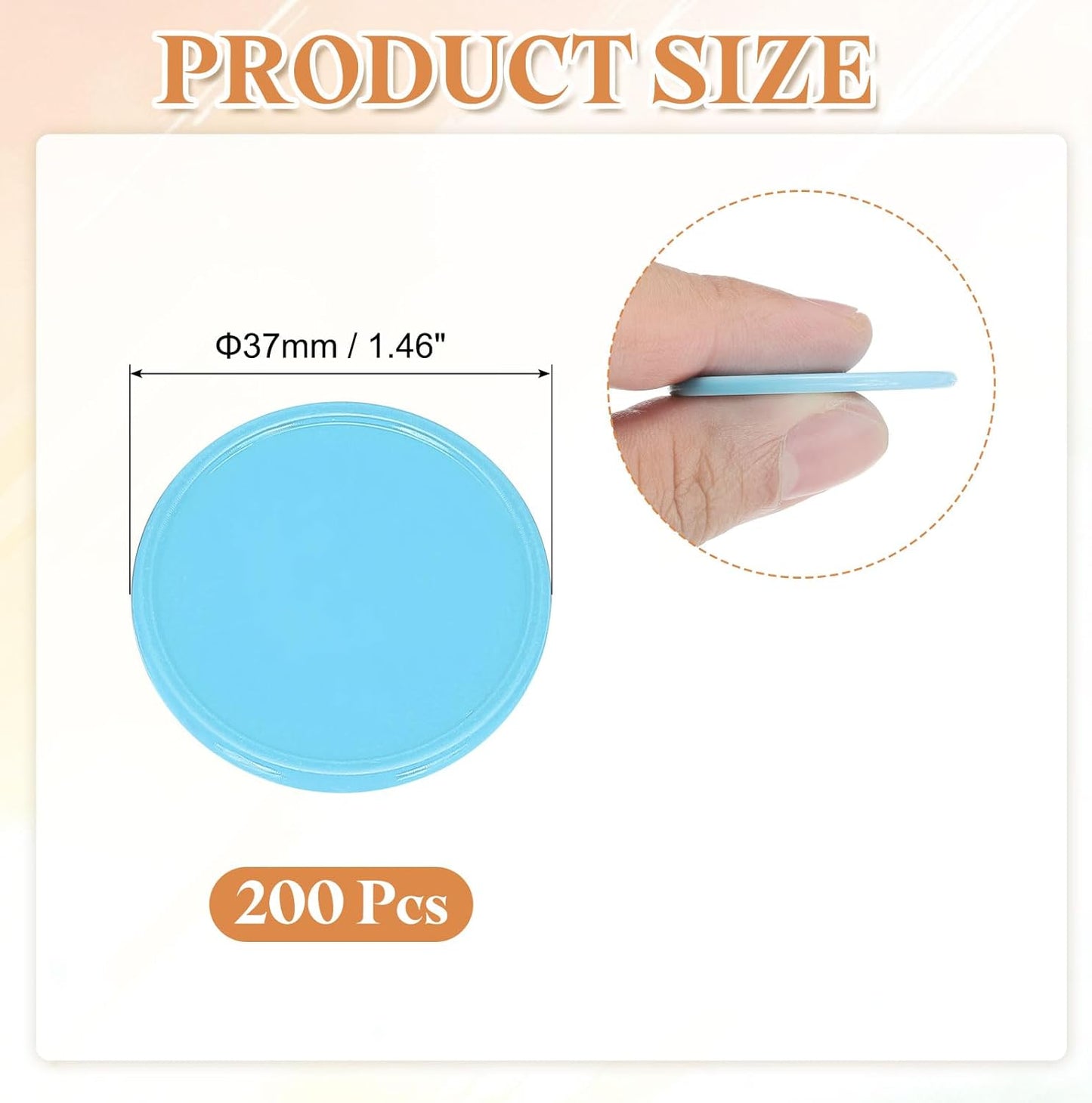 uxcell Plastic Poker Chips, Learning Counters Counting Counters Disk Marker Opaque Game Token for Game Play Math Counting