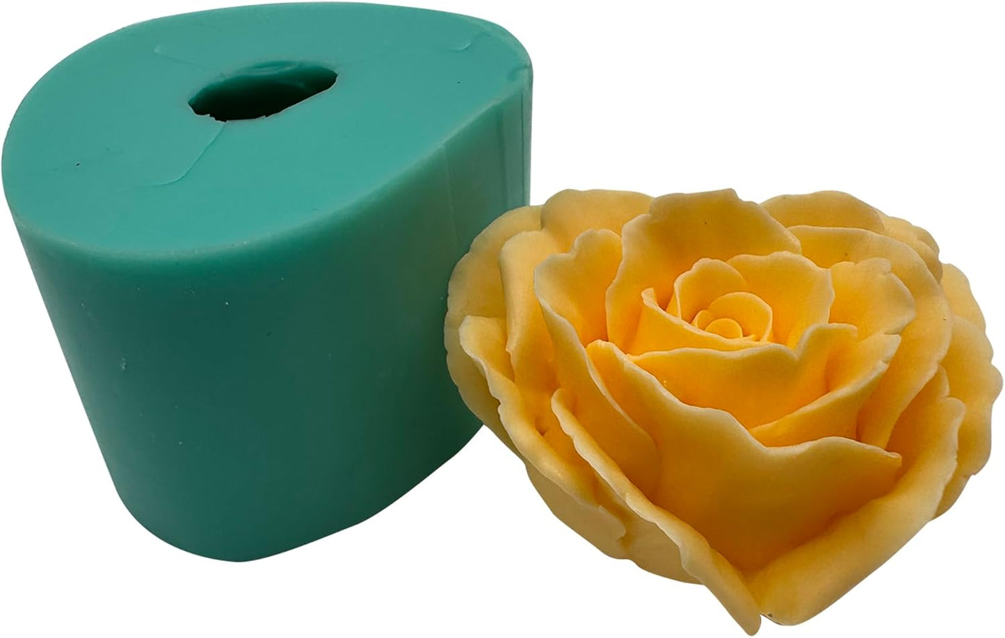 Heart Shape Blossoming Flower 3D Mold,DIY Crystal Epoxy Resin Silicone Molds, Polymer Clay Ceramic Mould, Aroma Plaster Stone Disffuer Mold, Scented Candle Wax Chocolate