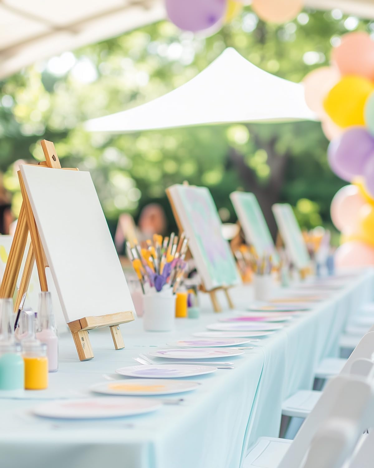 Canvas Boards for Painting 20 Pack, 4 of Each 4x4, 5x7, 8x10, 9x12,11x14 Primed White Art Canvas Panels for Acrylic, Oil Paint, Watercolor