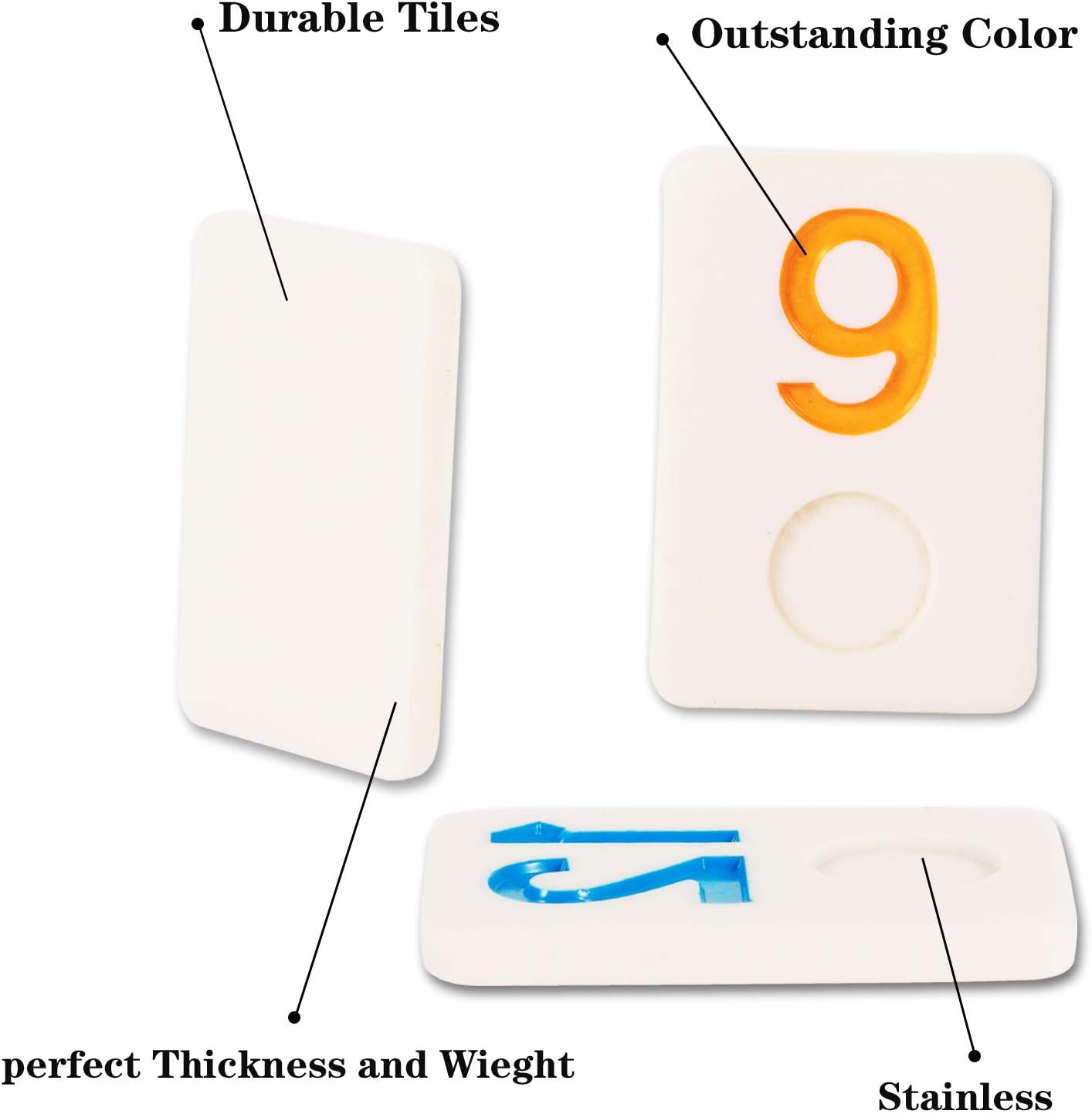 NOLIE 106 Tiles Rummy Cube Game Set with Aluminum Case and 4 Anti-Skid Durable Trays for 2-4 Players