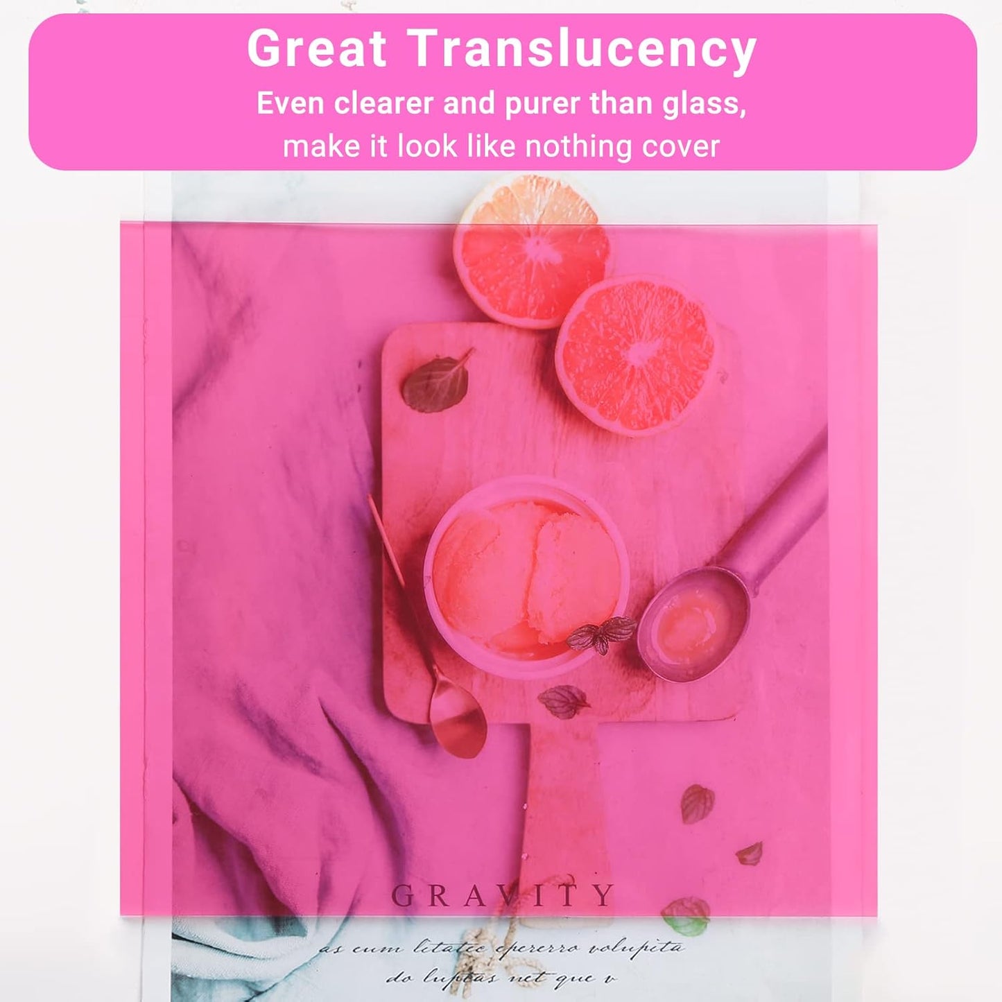 Enoin 2 Pack 12x12 Translucent Pink Acrylic Sheet - Cut to Size Plexiglass Sheets 1/8 inch Thick, Colored Plastic Board Panel for Art Craft, DIY, Painting