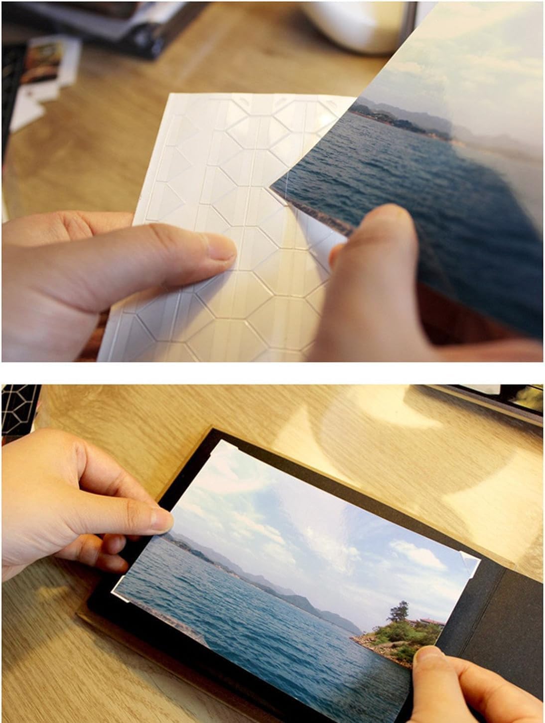 20 Sheet (2040-pack) Photo Corners Self Adhesive PVC Paper Photo Foto Corner Stickers for Scrapbooking Personal Journal (Clear 2040pcs)