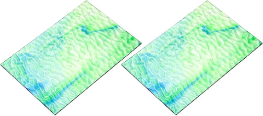 MECCANIXITY 2 Pcs Stained Glass Sheet Mosaic Tile 7.9 Inch x 5.9 Inch Bright Blue Stained Glass Sheets for Crafts DIY Art Project