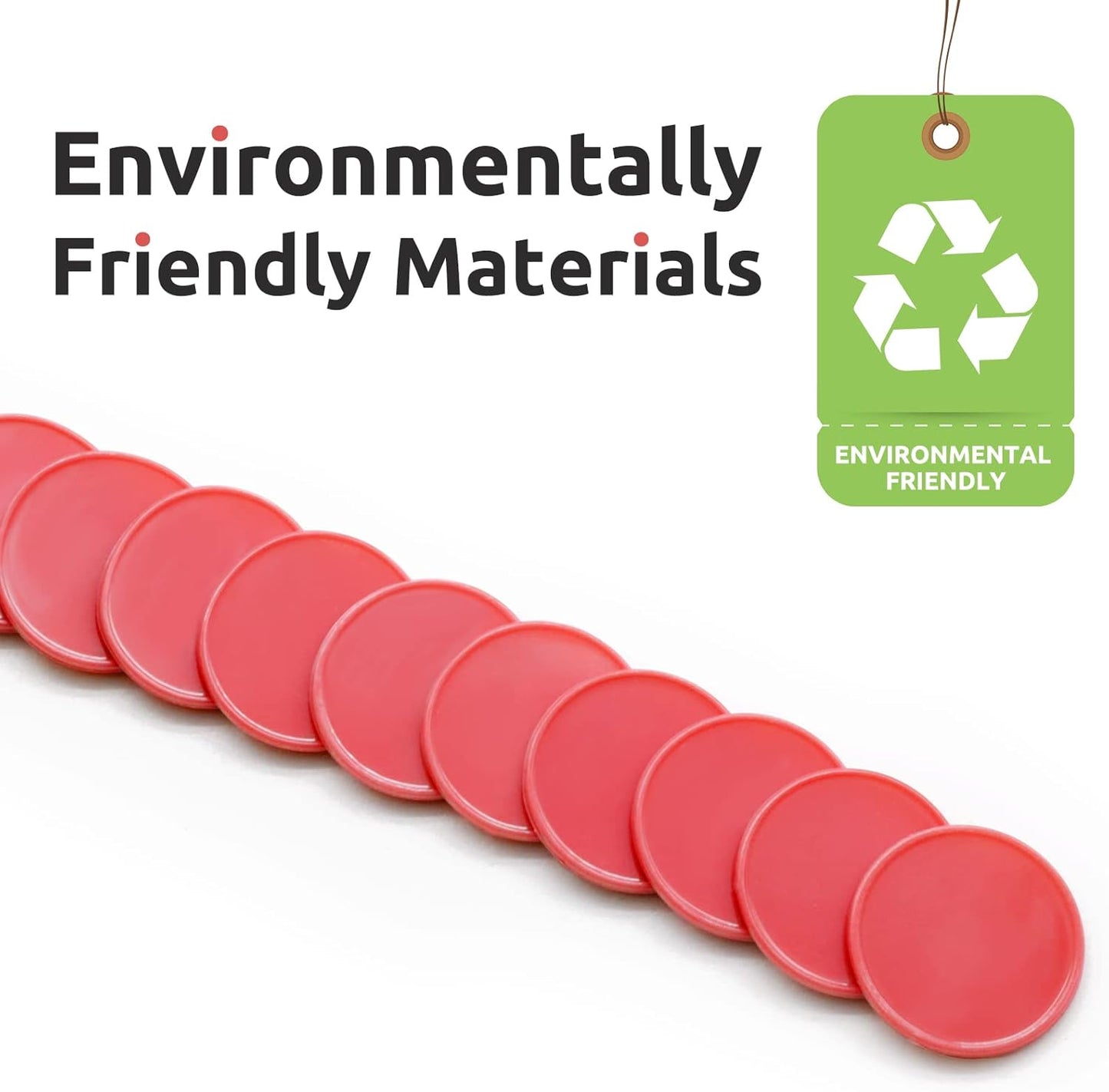 Set of 100 Opaque Plastic Learning Counters Mini Poker Chips Game Tokens with Storage Box (Red+Yellow+RoyalBlue+Green, 1.58 Inch)