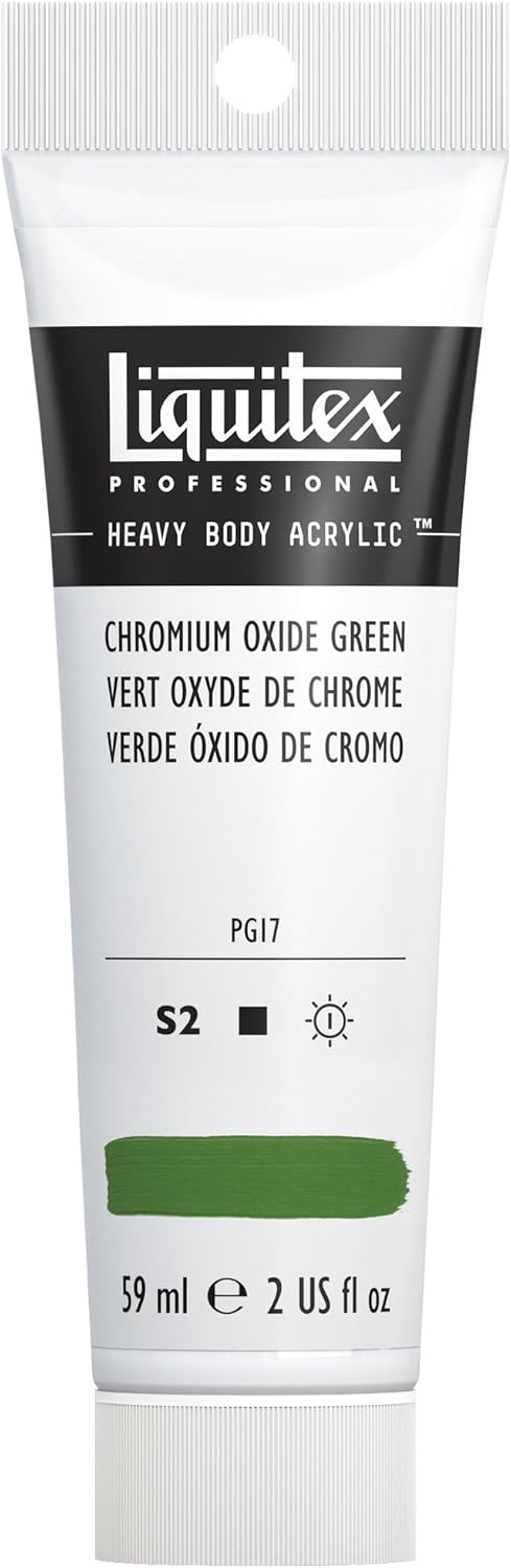 Liquitex Professional Heavy Body Acrylic Paint, 2-oz (59ml) Tube, Chromium Oxide Green