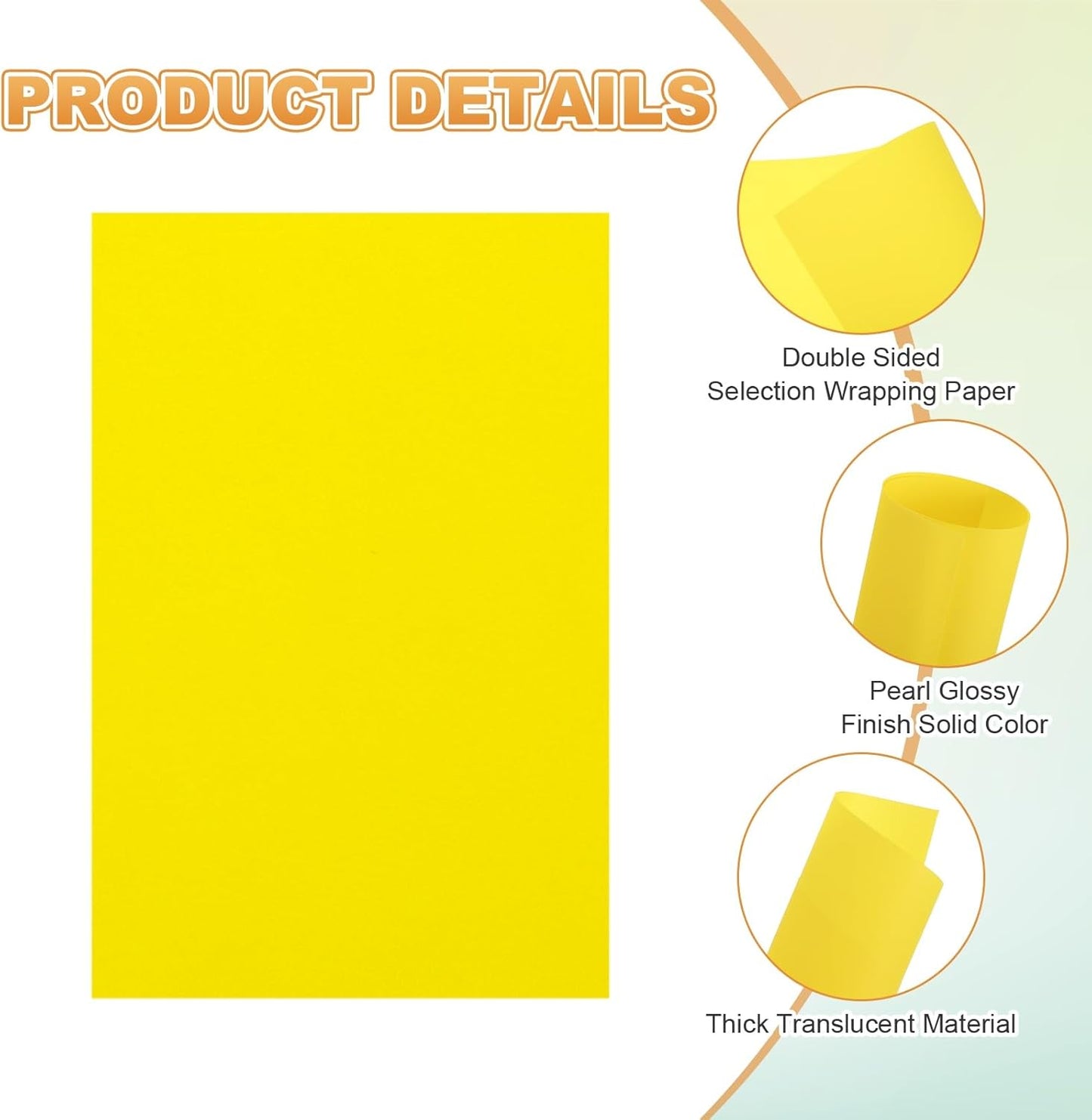 MECCANIXITY 100 Sheet Colored Vellum Paper 4" x 6", 100gsm Translucent Printable Vellum Sheets for Printing Wedding Invitations Inkjet Laser Printer, Yellow