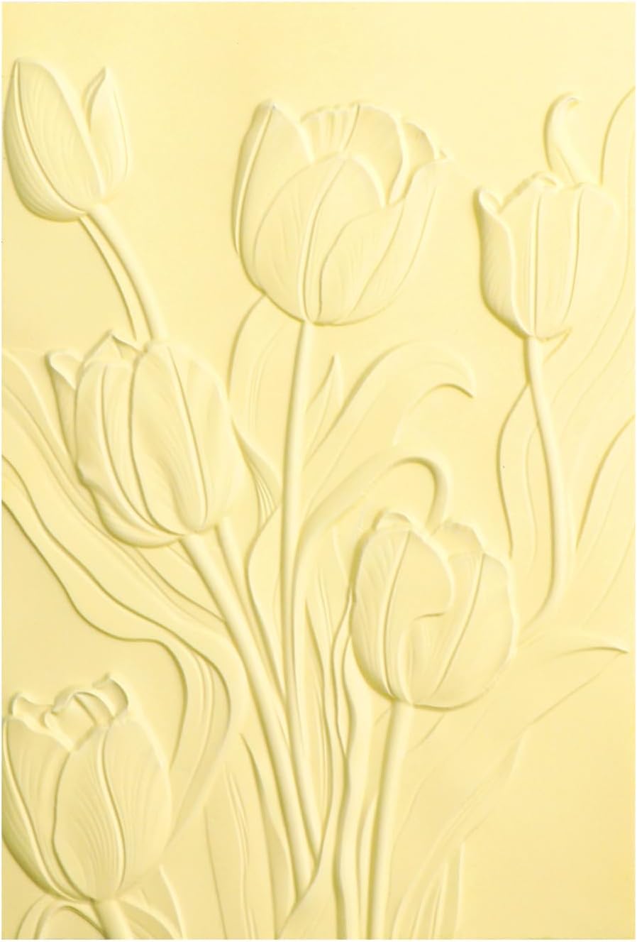 BAOFALI 3D Flowers Theme Plastic Embossing Folders Tulip for DIY Scrapbooking Photo Album Card Paper Craft Decoration for Card Making,Embossing Template Paper Card Embossing Stencil