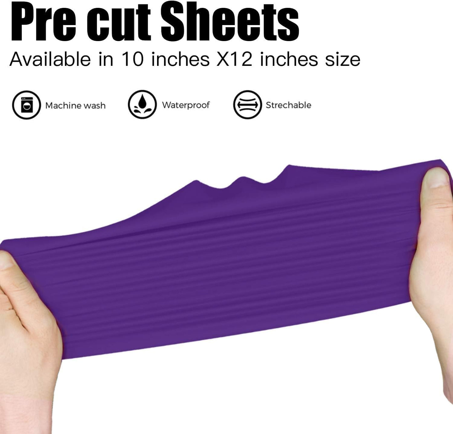 JANDJPACKAGING Purple Heat Transfer Vinyl HTV for T-Shirts 12 x 10 Inches 10 Pack Purple Iron on Vinyl