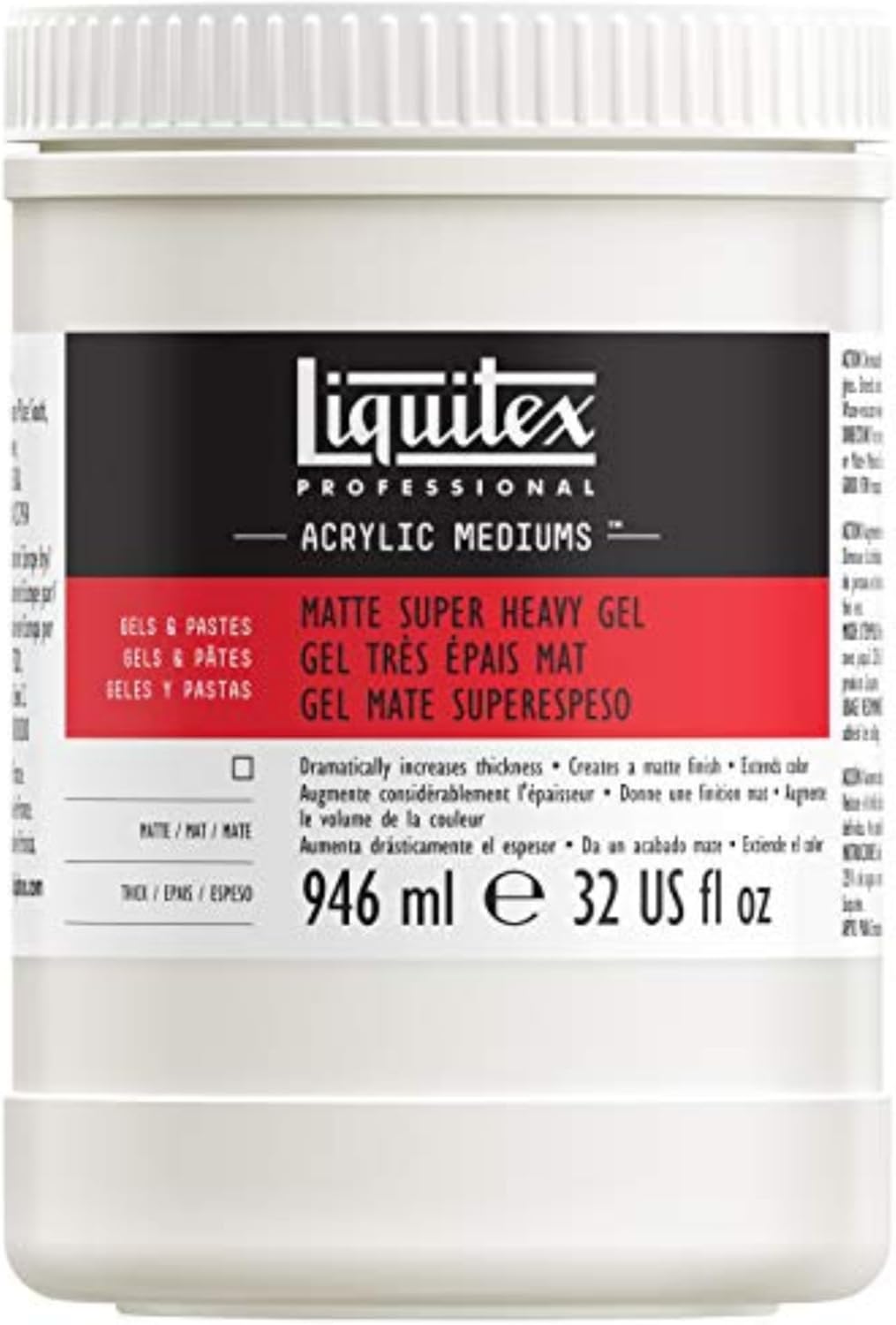 Liquitex Professional Matte Super Heavy Gel Medium, 946ml (32-oz)