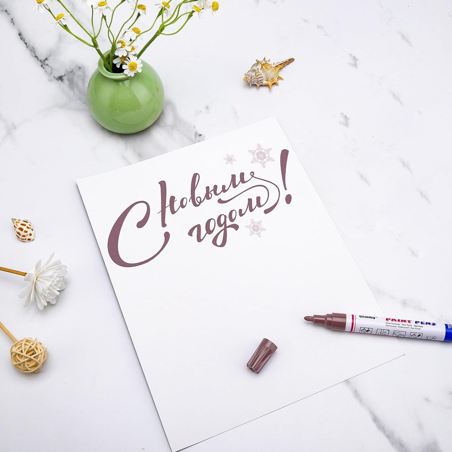 Brown Paint Markers, 12 Pack Oil-Based Waterproof Quick Dry Permanent Paint Pen Set for Rocks Painting, Wood, Fabric, Plastic, Canvas, Glass, Mugs, Metal, Tire, Stone, DIY Craft