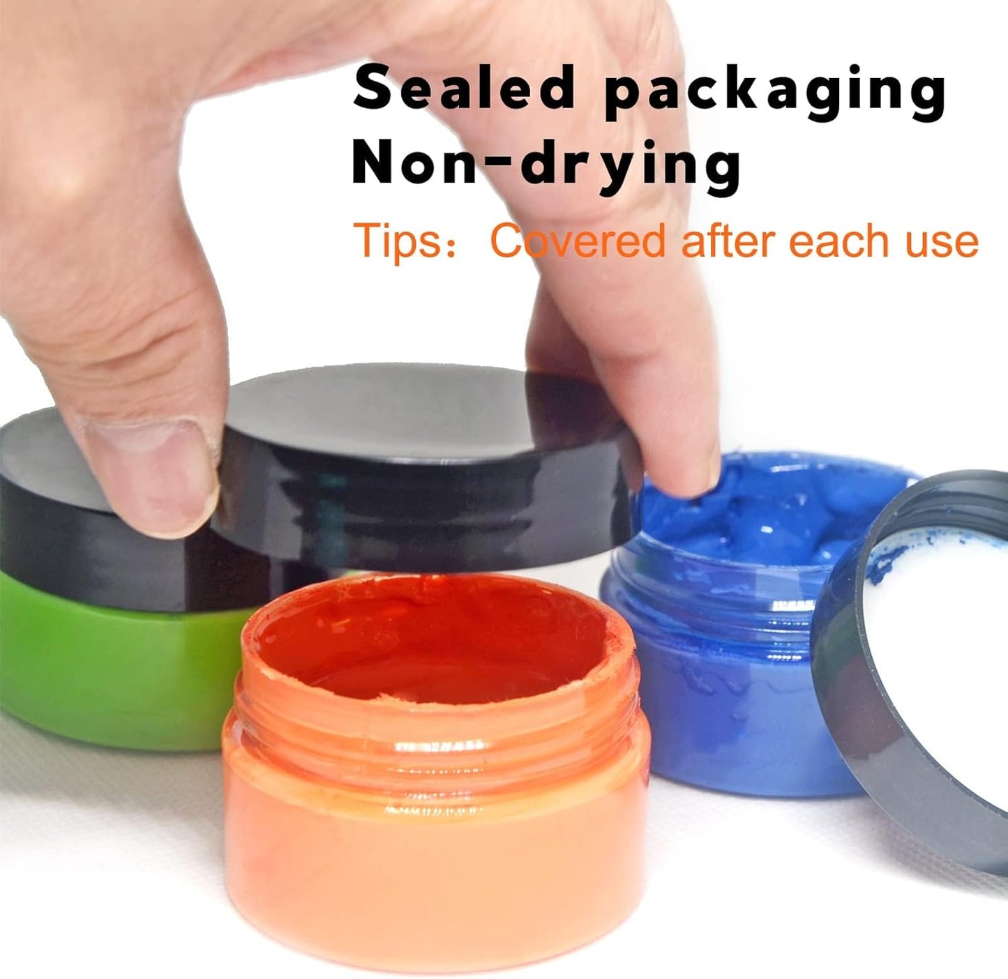 Neutral Chalk Paste for Farm Stencils 6PCS with 3 Mini Squeegee, Screen Printing Ink, Chalk P aste for Stencils, Handmade DIY Home