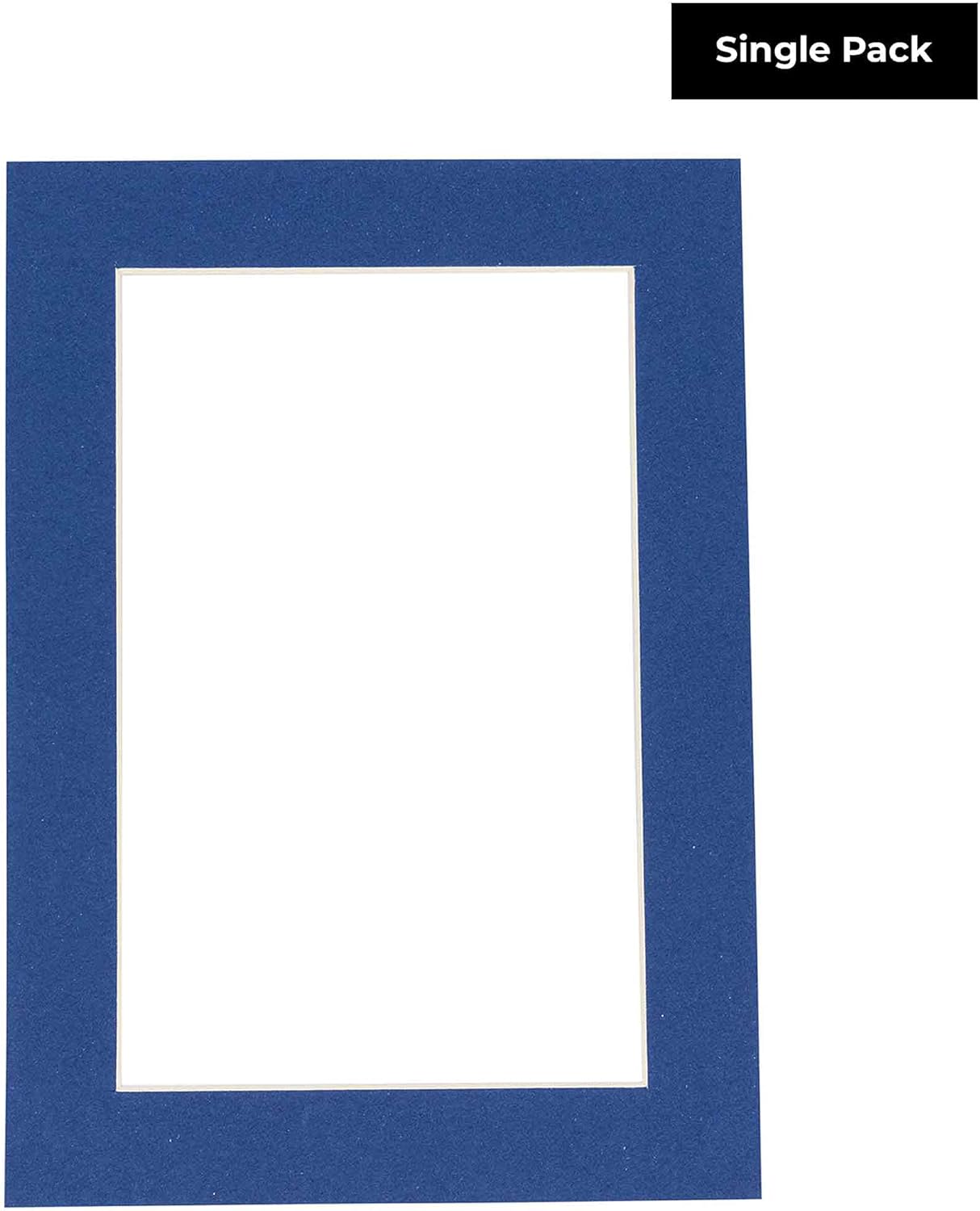 8x10 Mat for 6x8 Photo - Precut Bottle Blue Picture Matboard for Frames Measuring 8 x 10 Inches - Bevel Cut Matte to Display Art Measuring 6 x 8 Inches - Acid Free ONE MAT